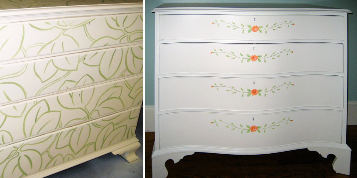  Hand Painted Chest of Drawers 