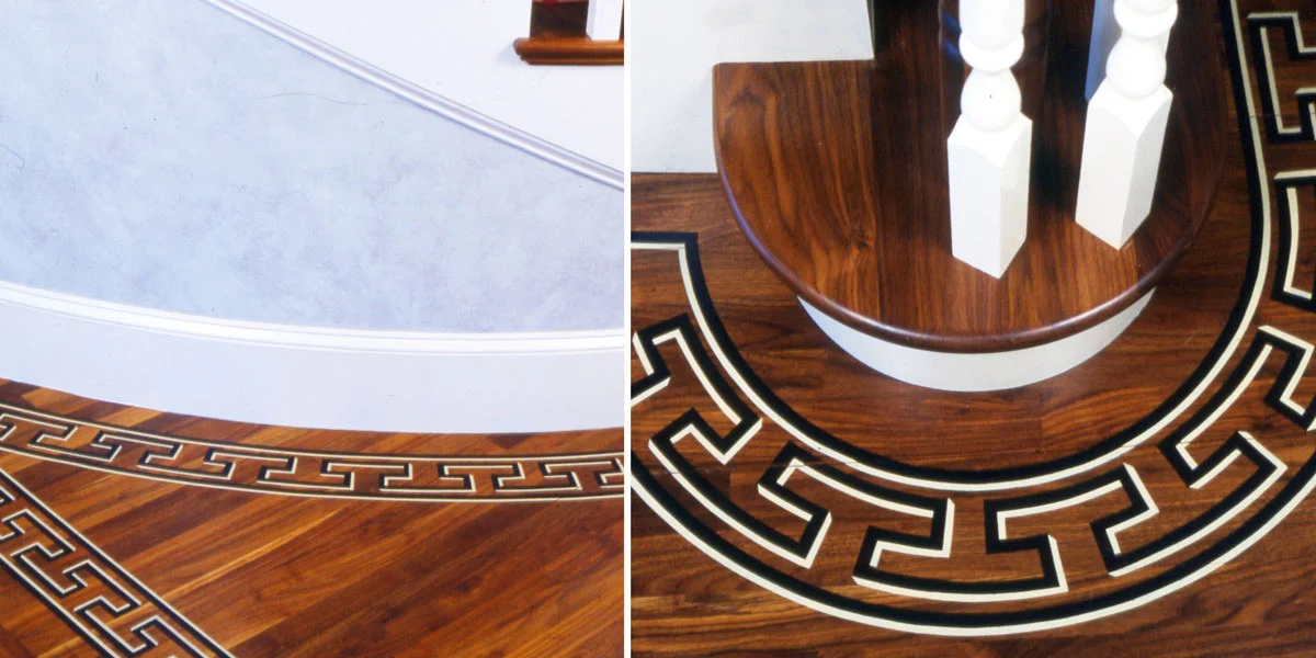 Stenciled Greek Key pattern