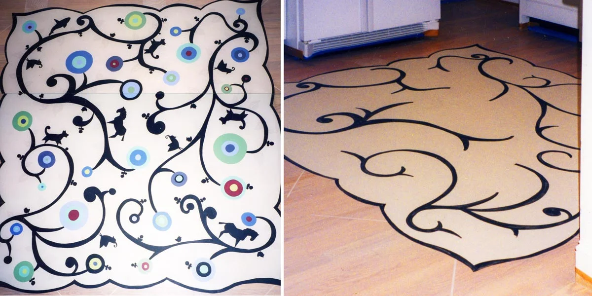 Floor Rug treatment/ Early and Finished Stages