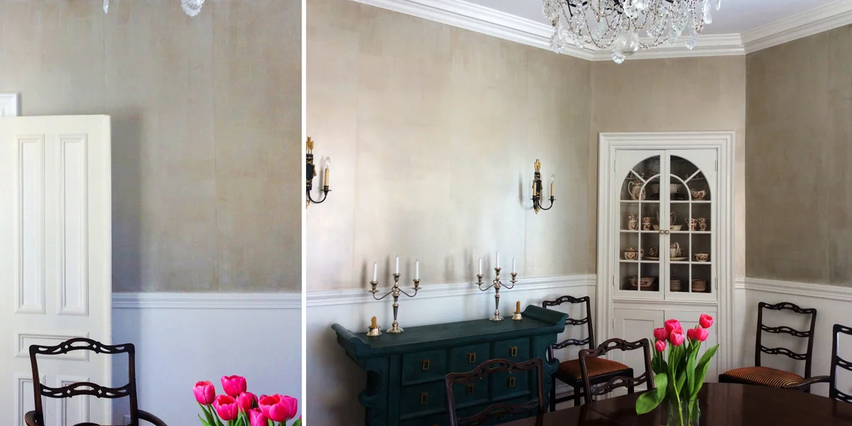 Silver Metallic Wall Glazing