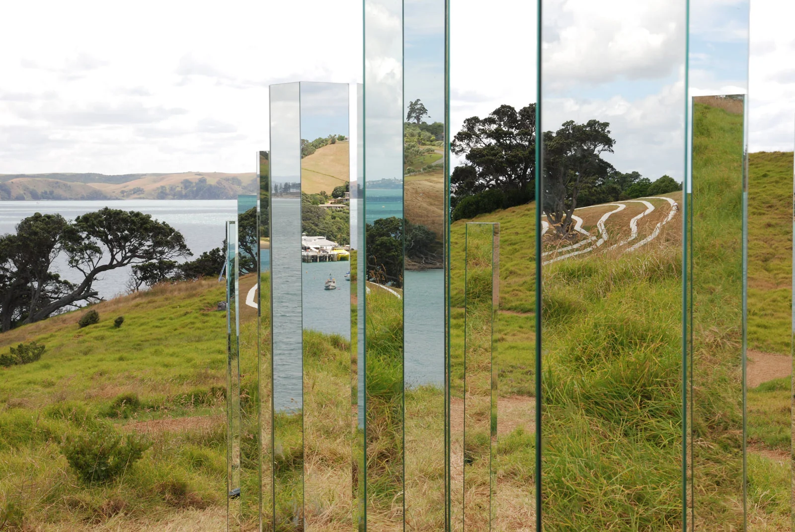 Waiheke Island Sculpture Trail - neat slices of sea, hills and sky to be consumed?