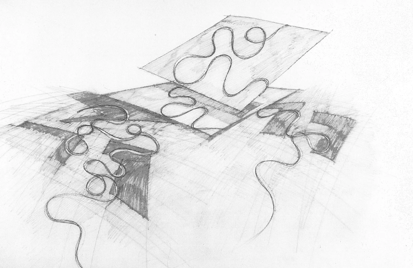 Griffiths, C.P, Drawing of How the Situation is Working, from Reframing the Given, Landscape Analysis Techniques, VDM Verlag Dr. Muller, 2008, p.54