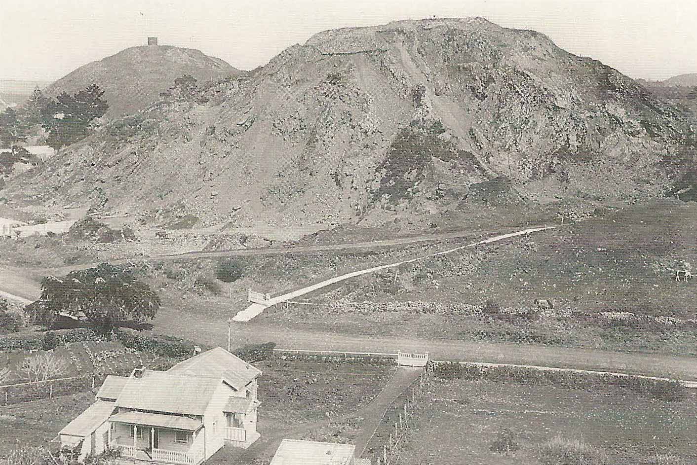 Three Kings in Auckland, once an important pa site, now a quarry