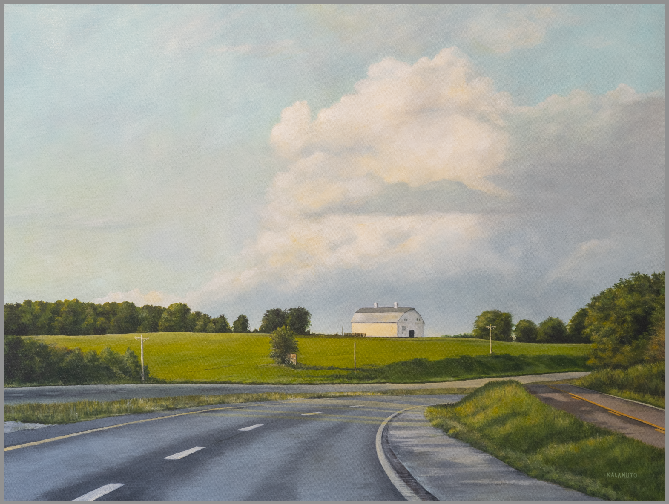 The Open Road, Late Afternoon; Acrylic on Canvas