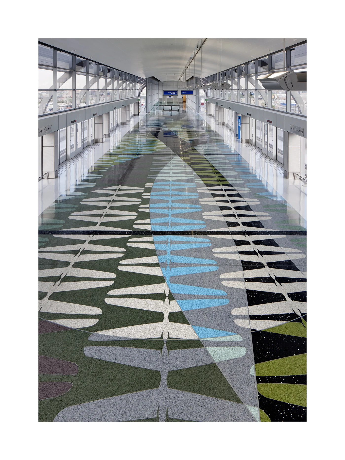 Phoenix Sky Train Station Terrazzo Floor Tailplane Patterns Phoenix Office of Arts and Culture 2013 Photo Credit: Bill Timmerman