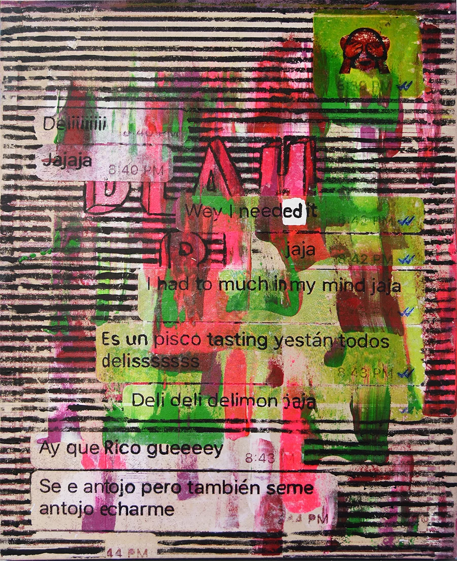 Phone Screen Text Messages of a Mexican Girl in Miami