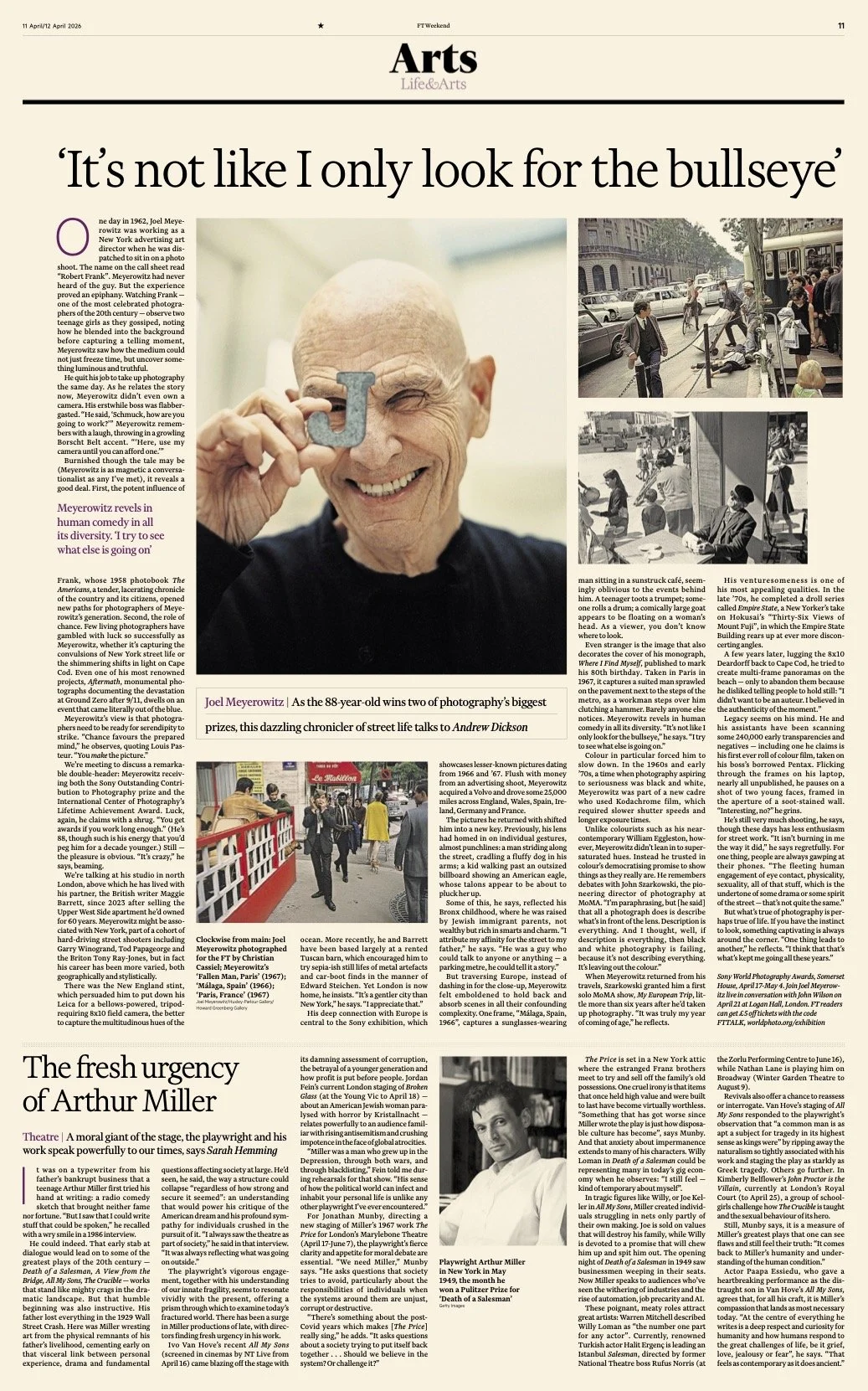 ‘It’s notlike I only look for the bullseye’ — Joel Meyerowitz on capturing streetlife