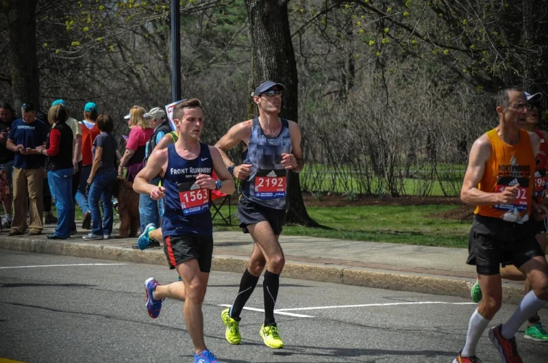 Sweating out a hot race in 2016. Photo by John Tran