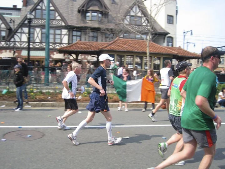 Paul runs the 2011 Boston Marathon. Photo by Katrina Amaro.