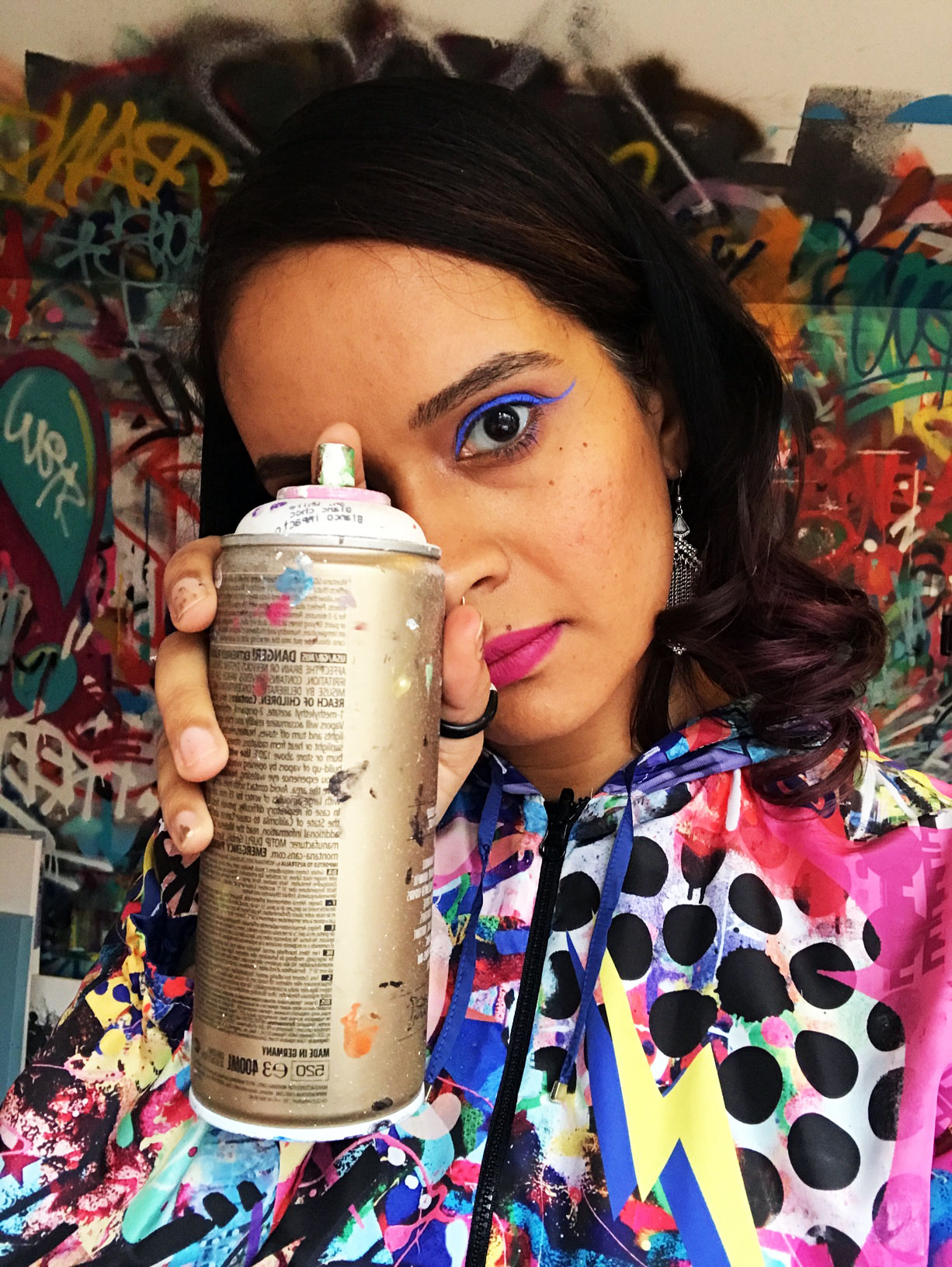 Artist Soraya Marquez aka @Indie184 , (born 1980) is a native New Yorker, from Dominican descent, has been active in the graffiti culture for over 2 decades. Determined to express herself to the world through art, she quit business college to teach