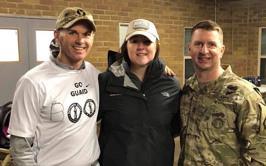 Pictured above: MAJ Randall Stanford, Jamie Baraibar, and SFC Shawn Bryant