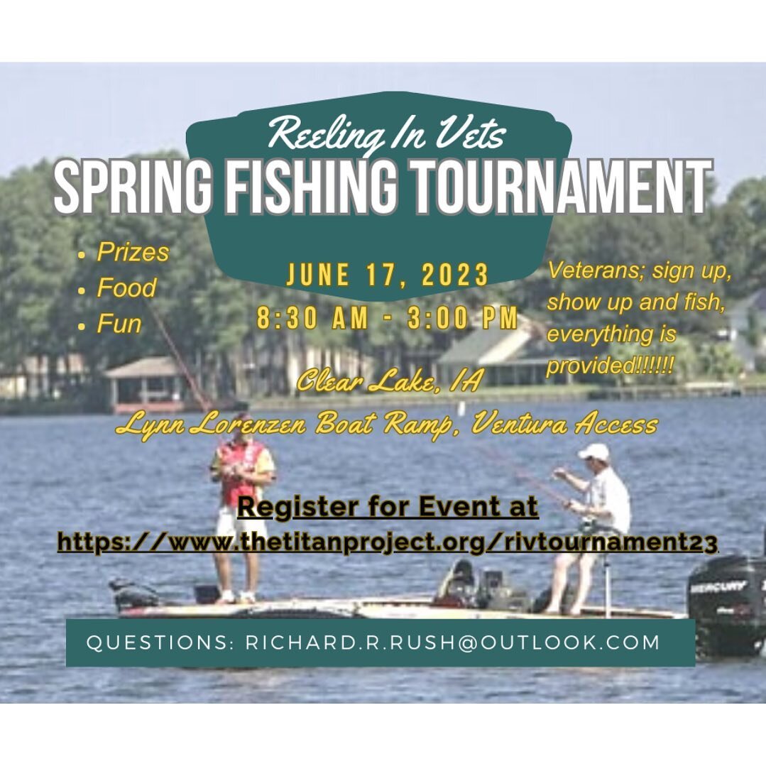 Join us for our upcoming Fishing Tournament!  Register at:  https://www.thetitanproject.org/rivtournament23