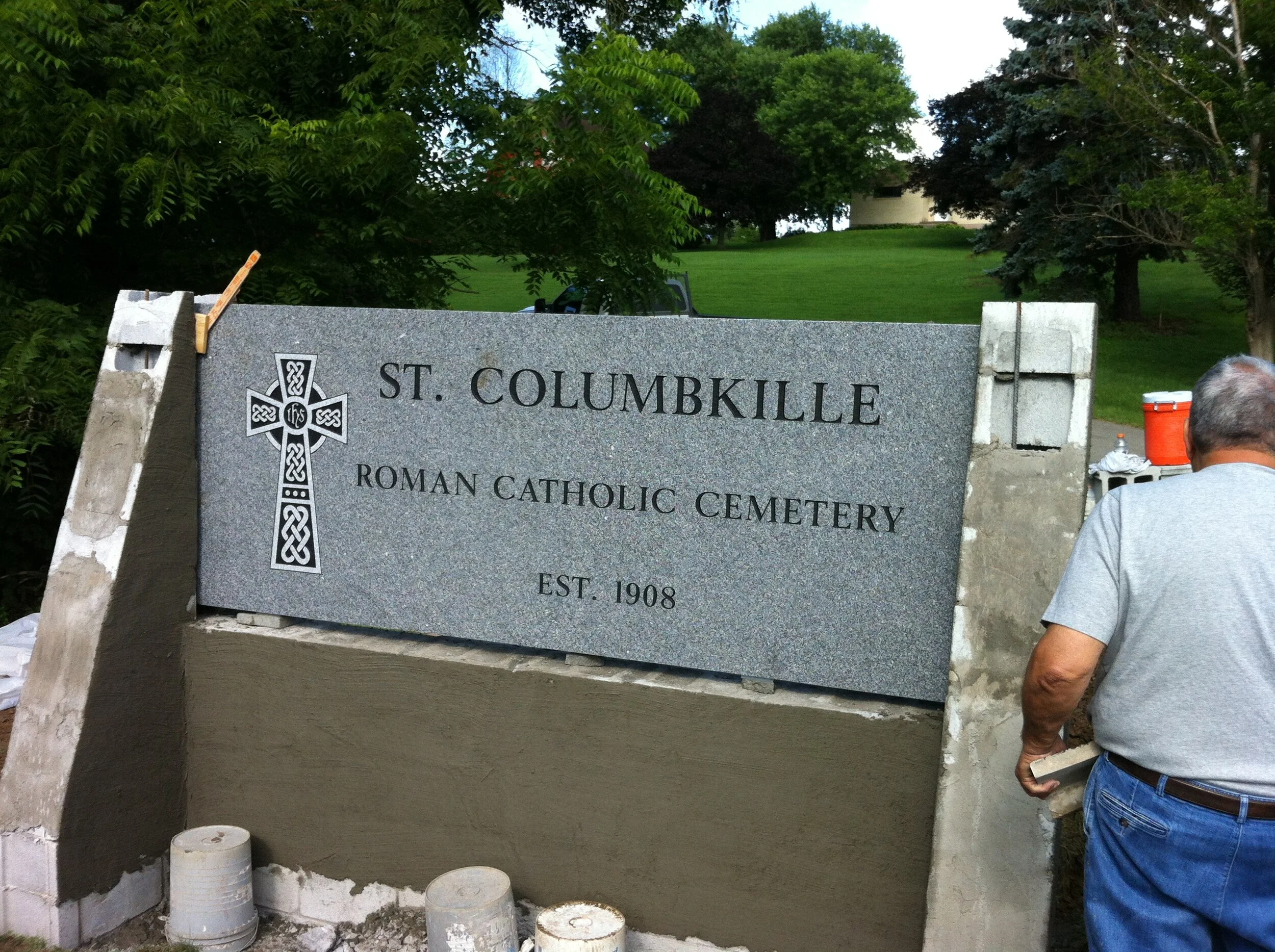 St. Columbkille Church Granite Sign