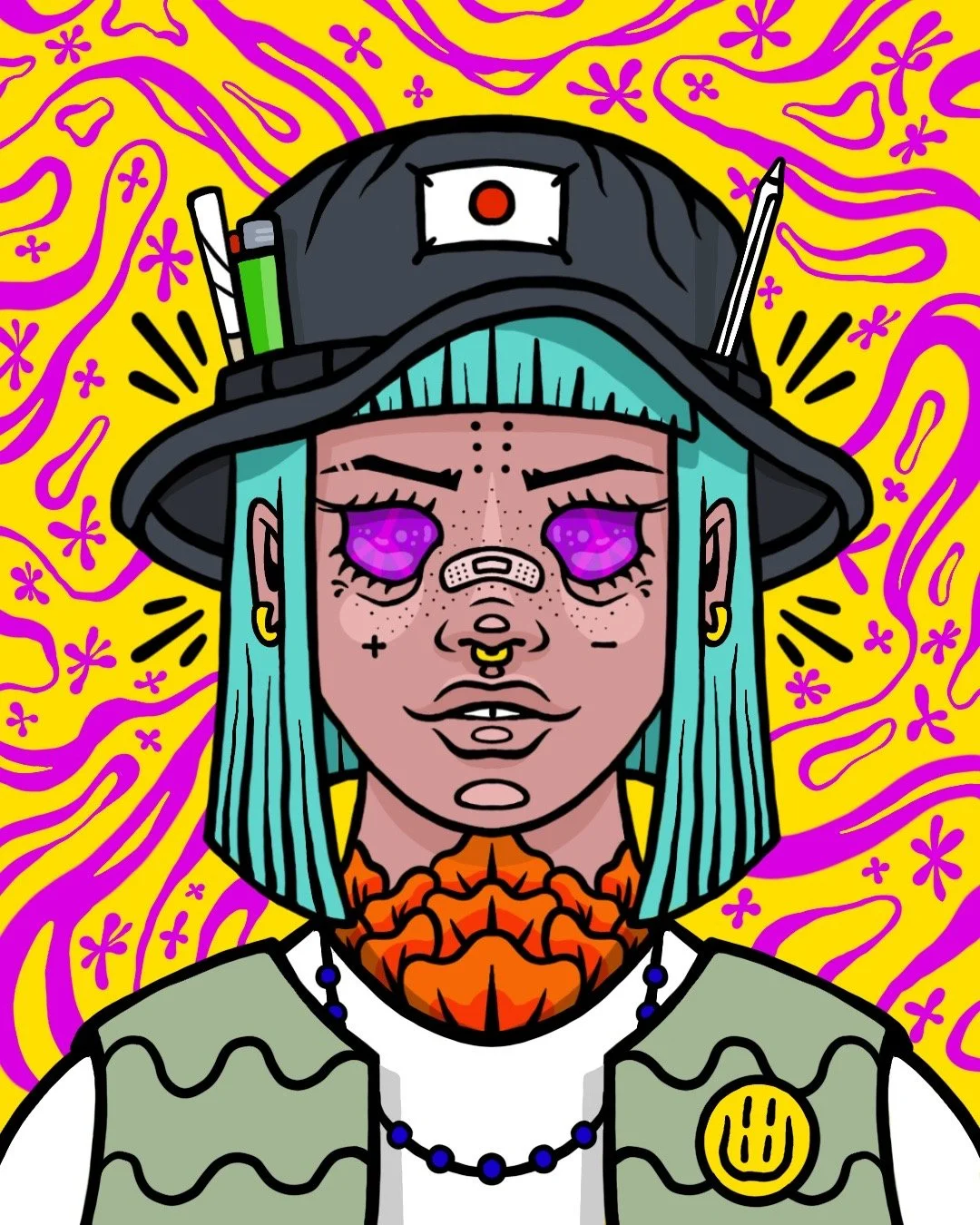 Galaxy Girl Illustration