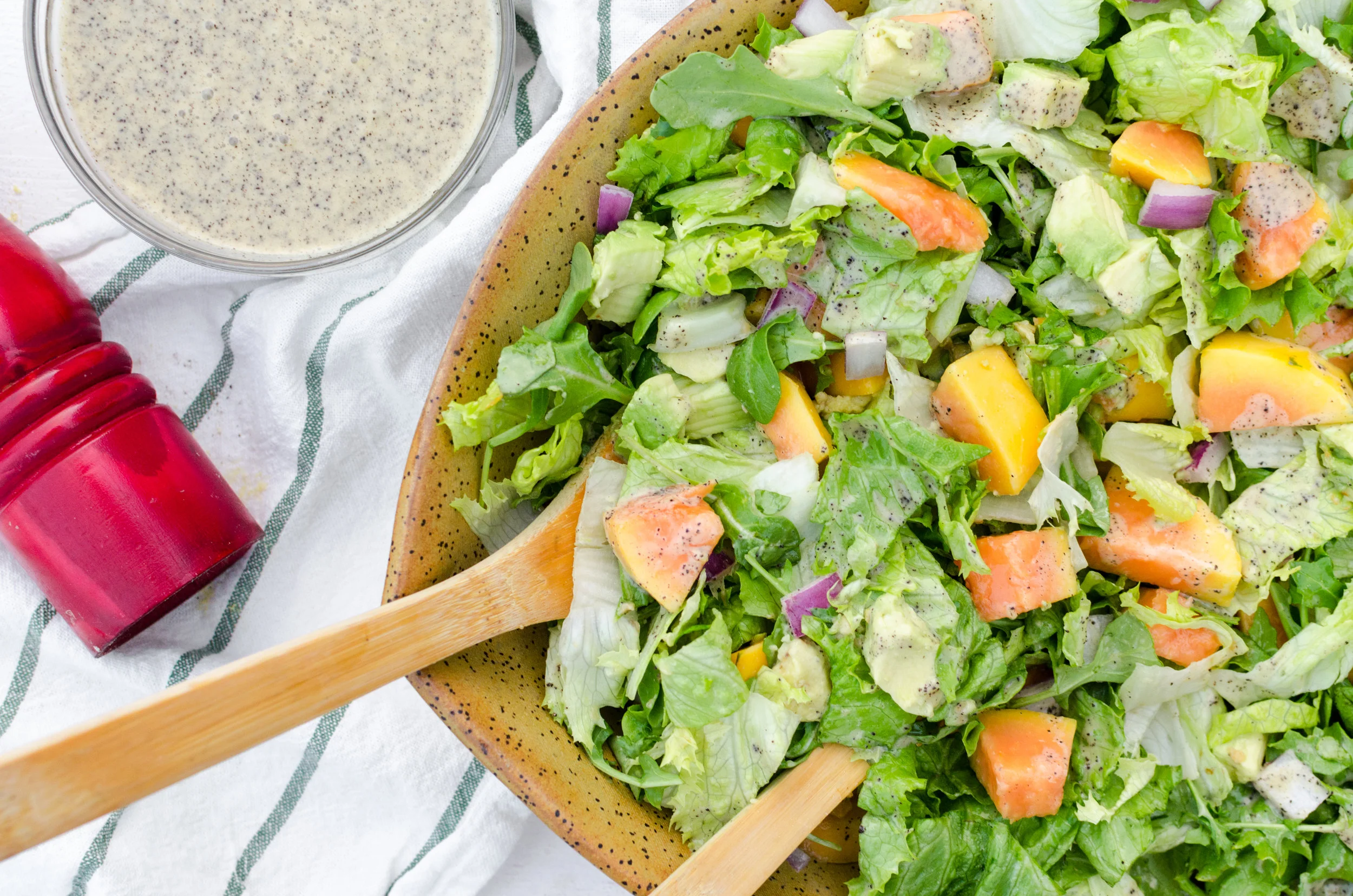 Gluten-Free, Vegan Papaya + Avocado Salad