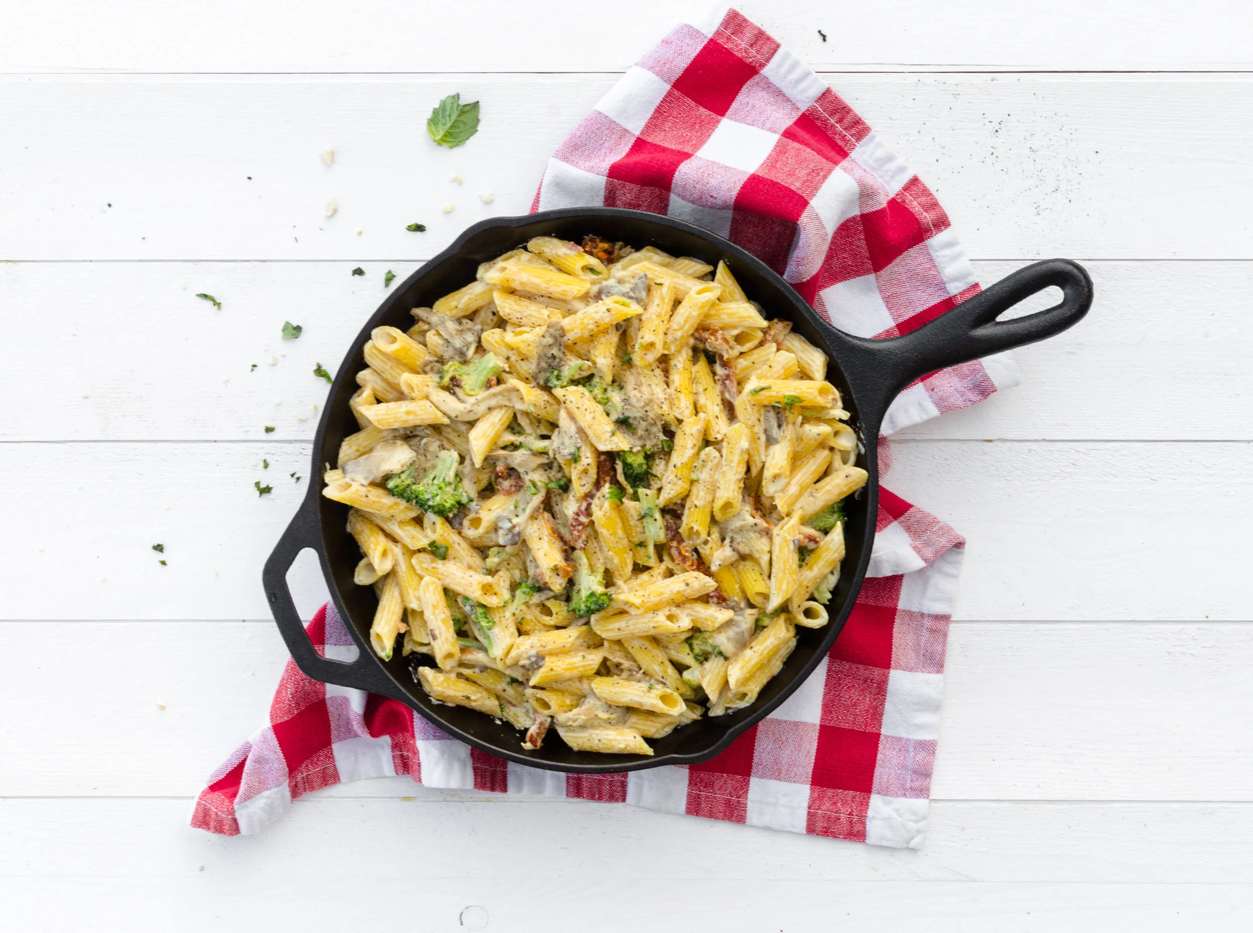 Gluten-Free, Vegan Veggie Alfredo Pasta