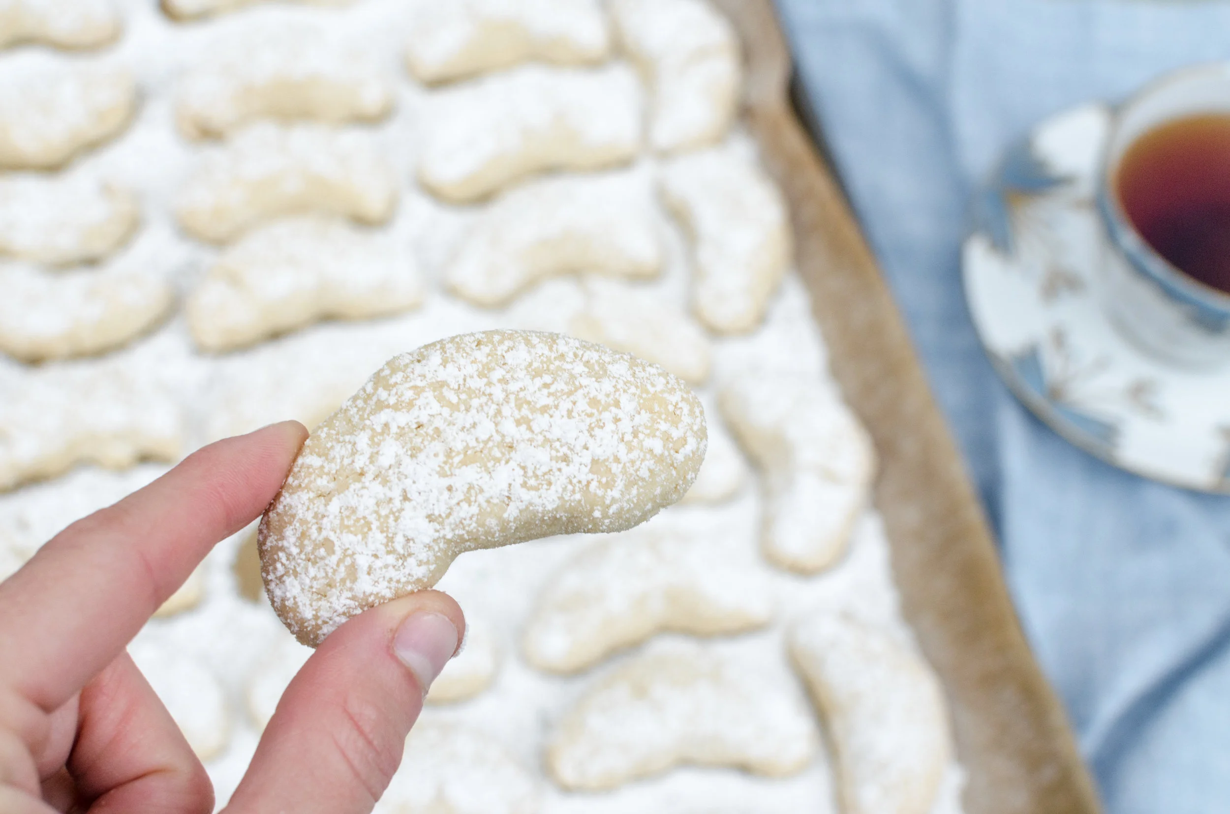 Gluten-Free, Vegan Almond Tea Crescents