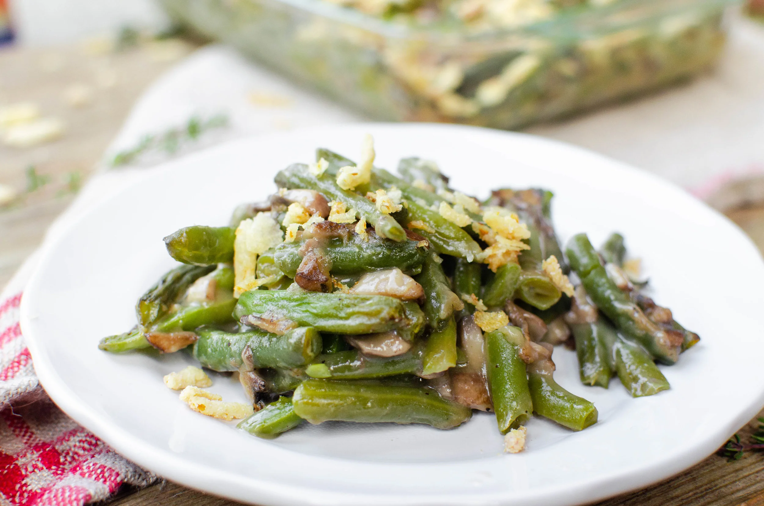 Gluten-Free, Vegan Green Bean Casserole