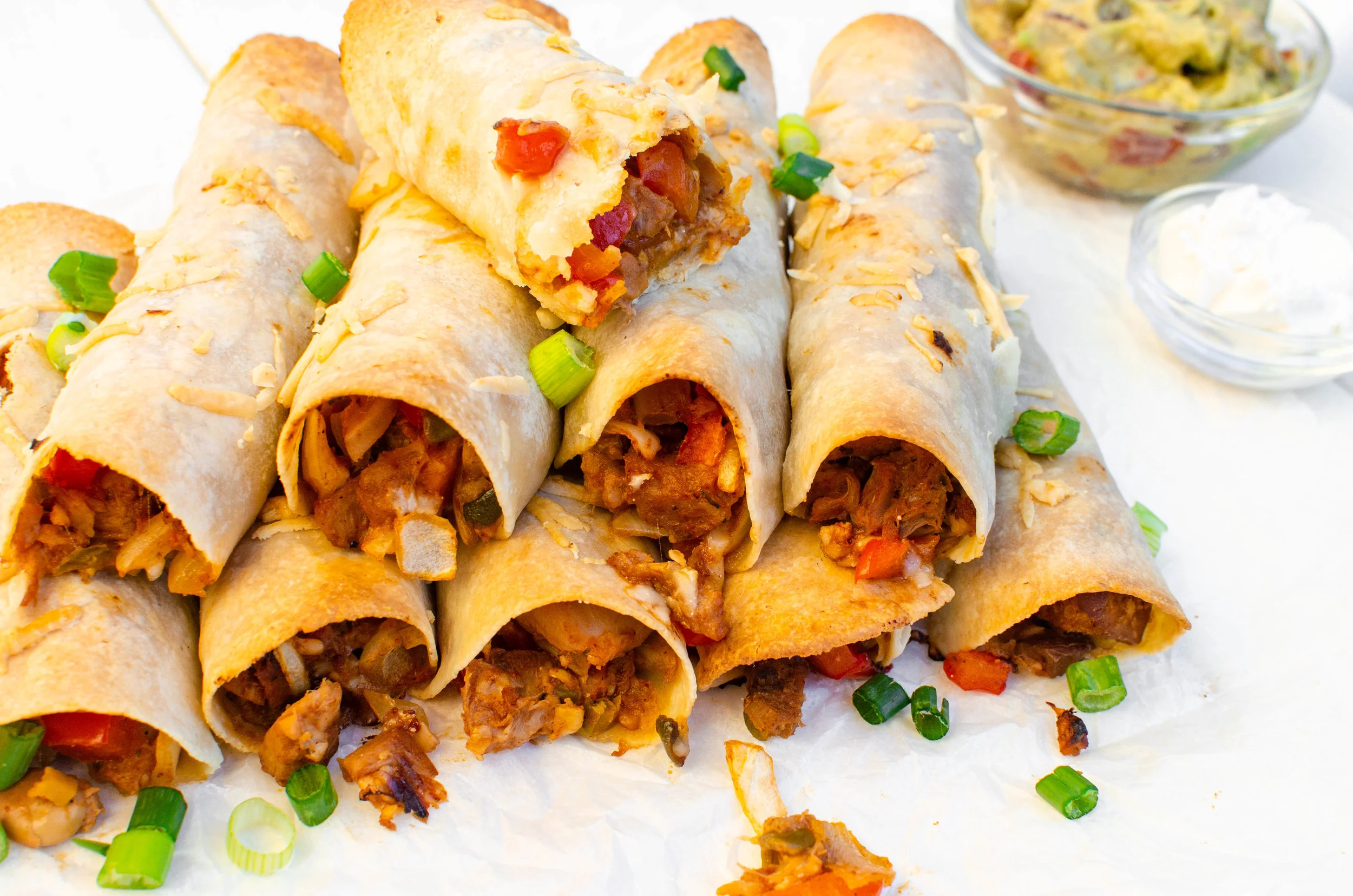 Gluten-Free, Vegan Jackfruit Flautas