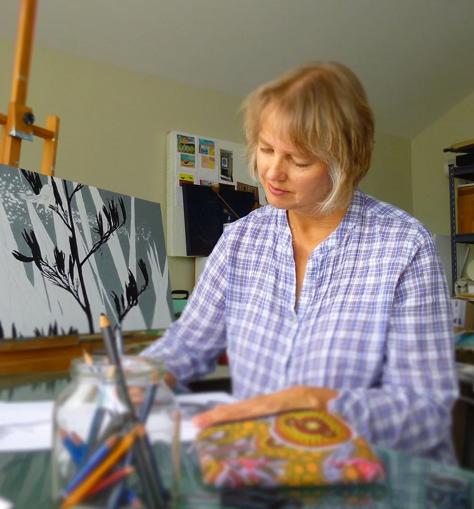 At work in my Raglan studio.