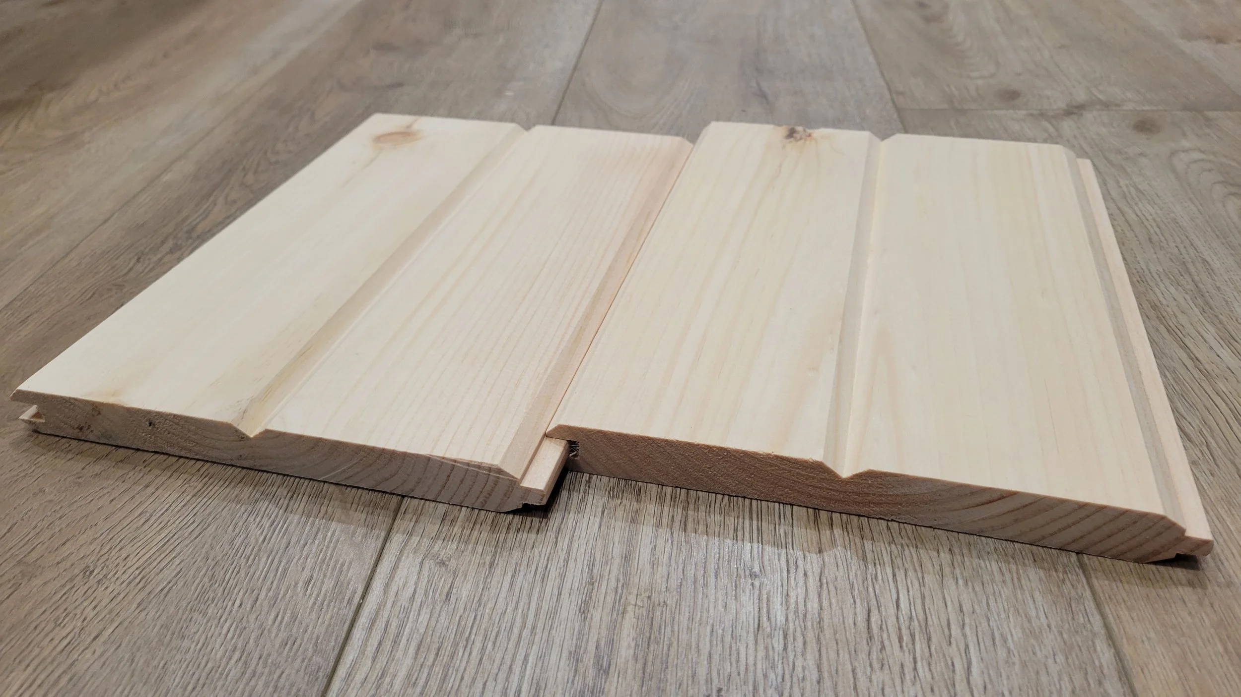 V-groove pine barn siding