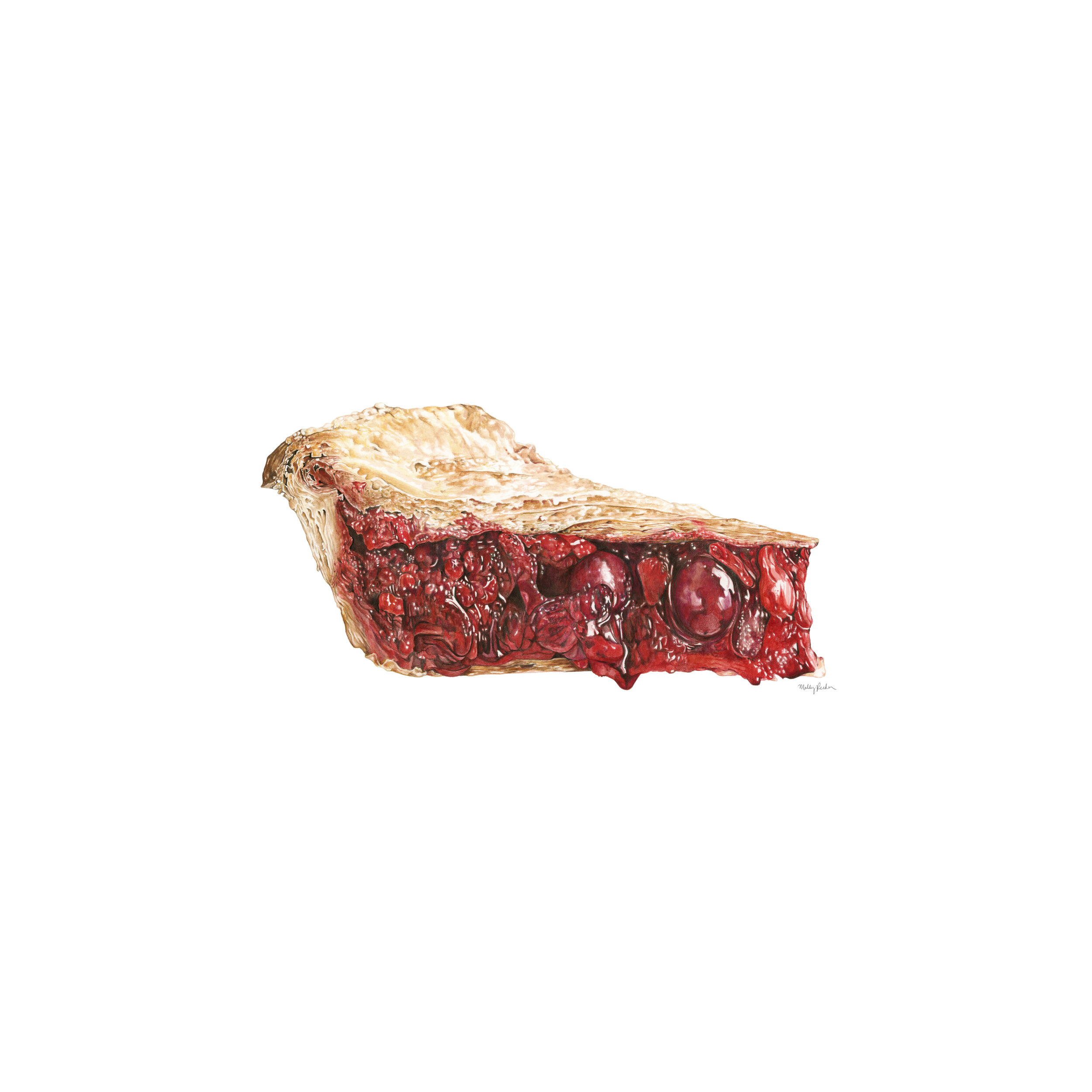CHERRY PIE WATERCOLOR 