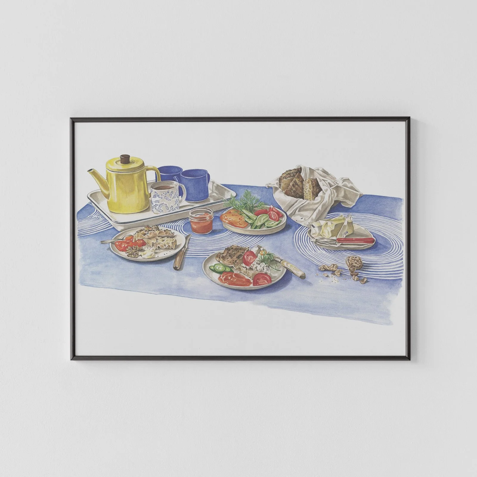 Persian Breakfast Table Spread Archival Print