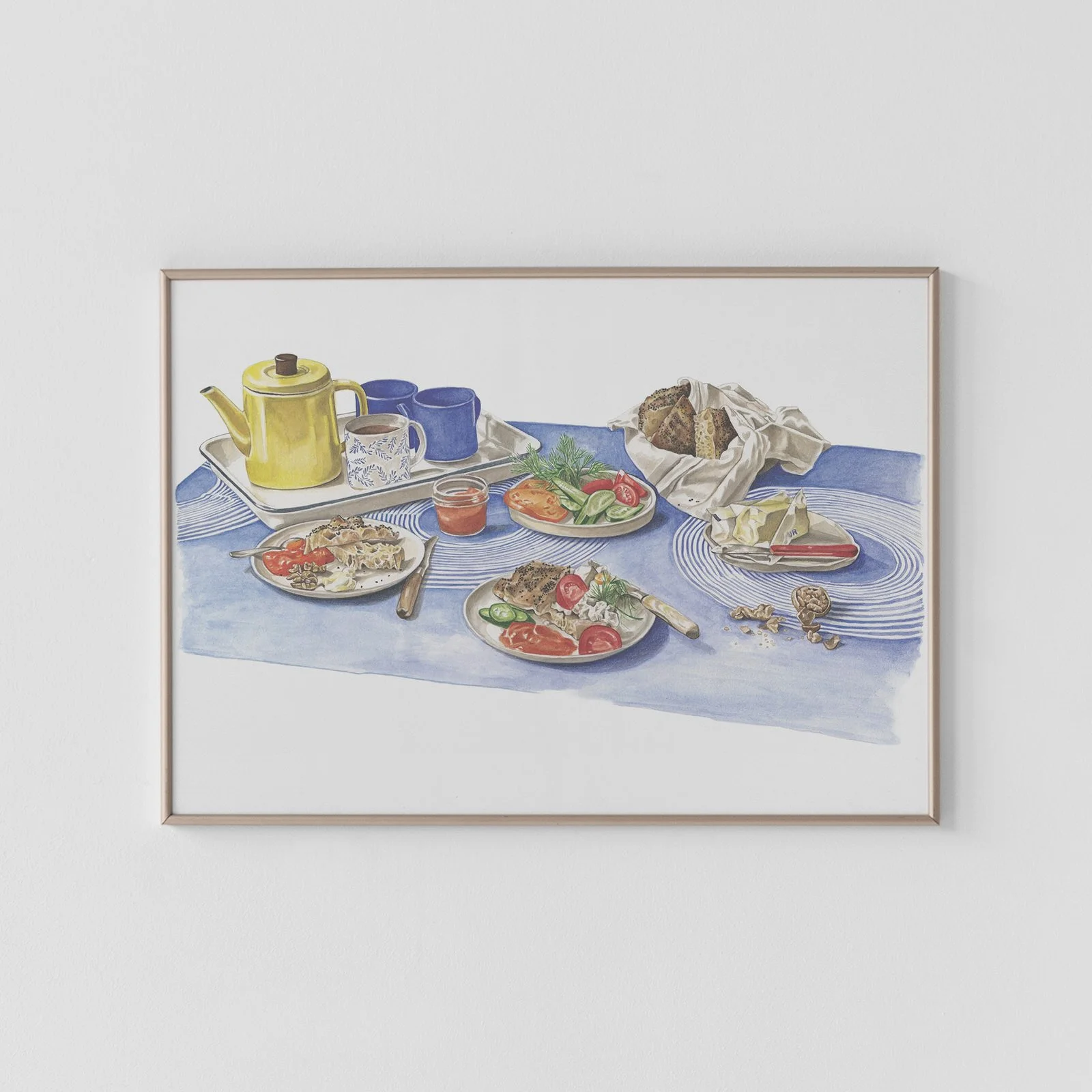 Persian Breakfast Table Spread Archival Print