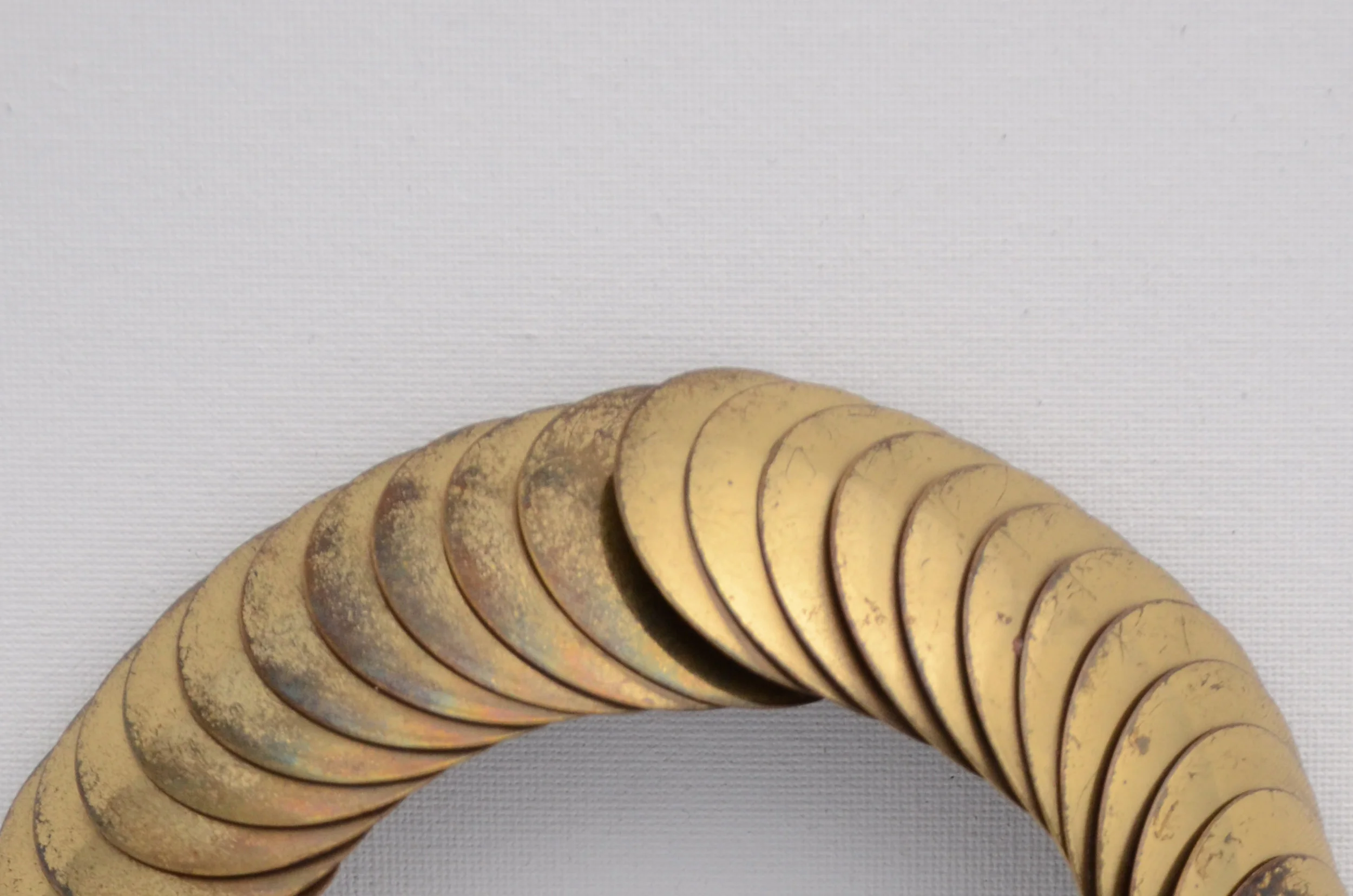 1980's Brass Stacked Disc Choker