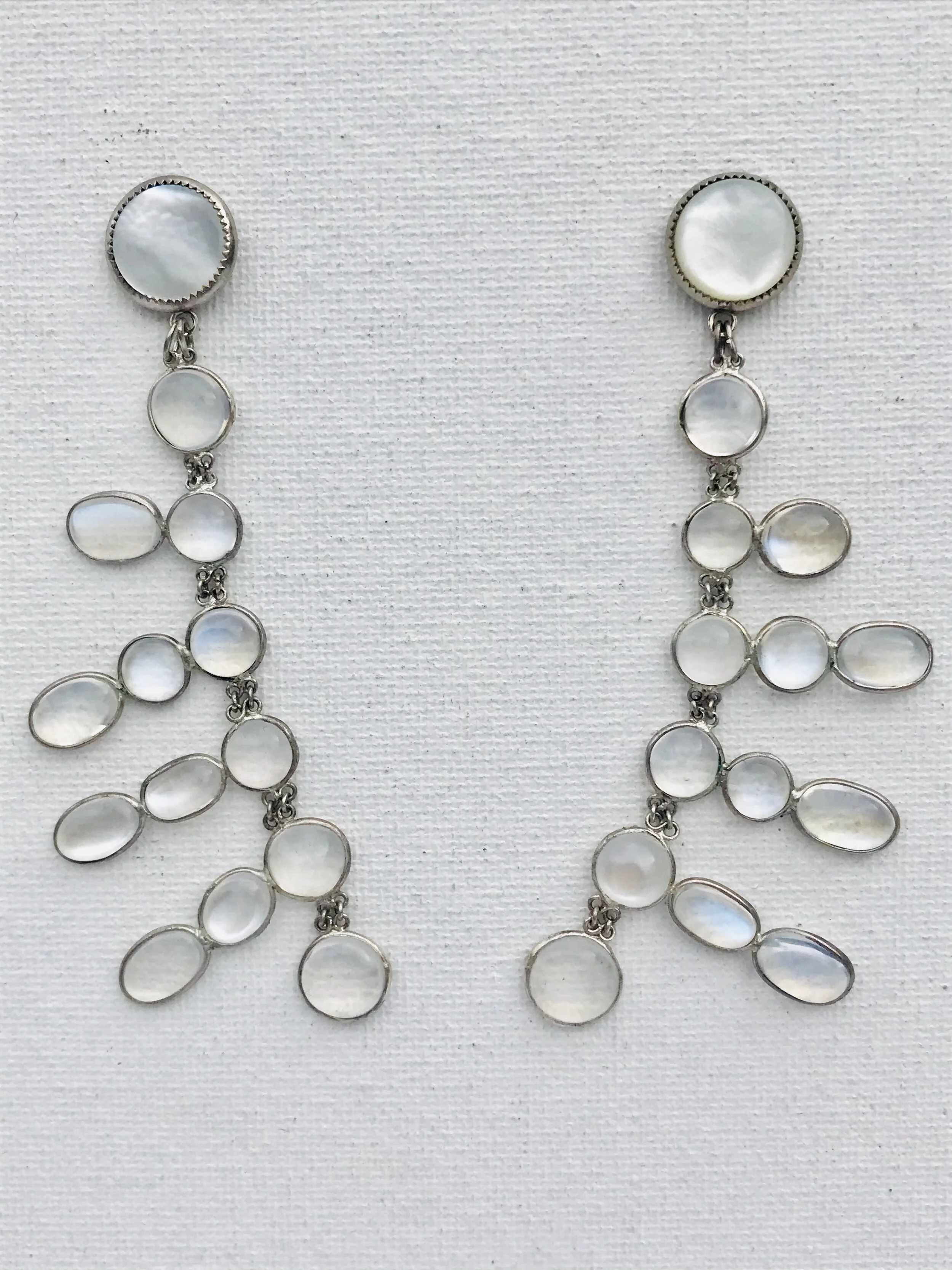 1980’s Moonstone + Sterling Silver Earrings