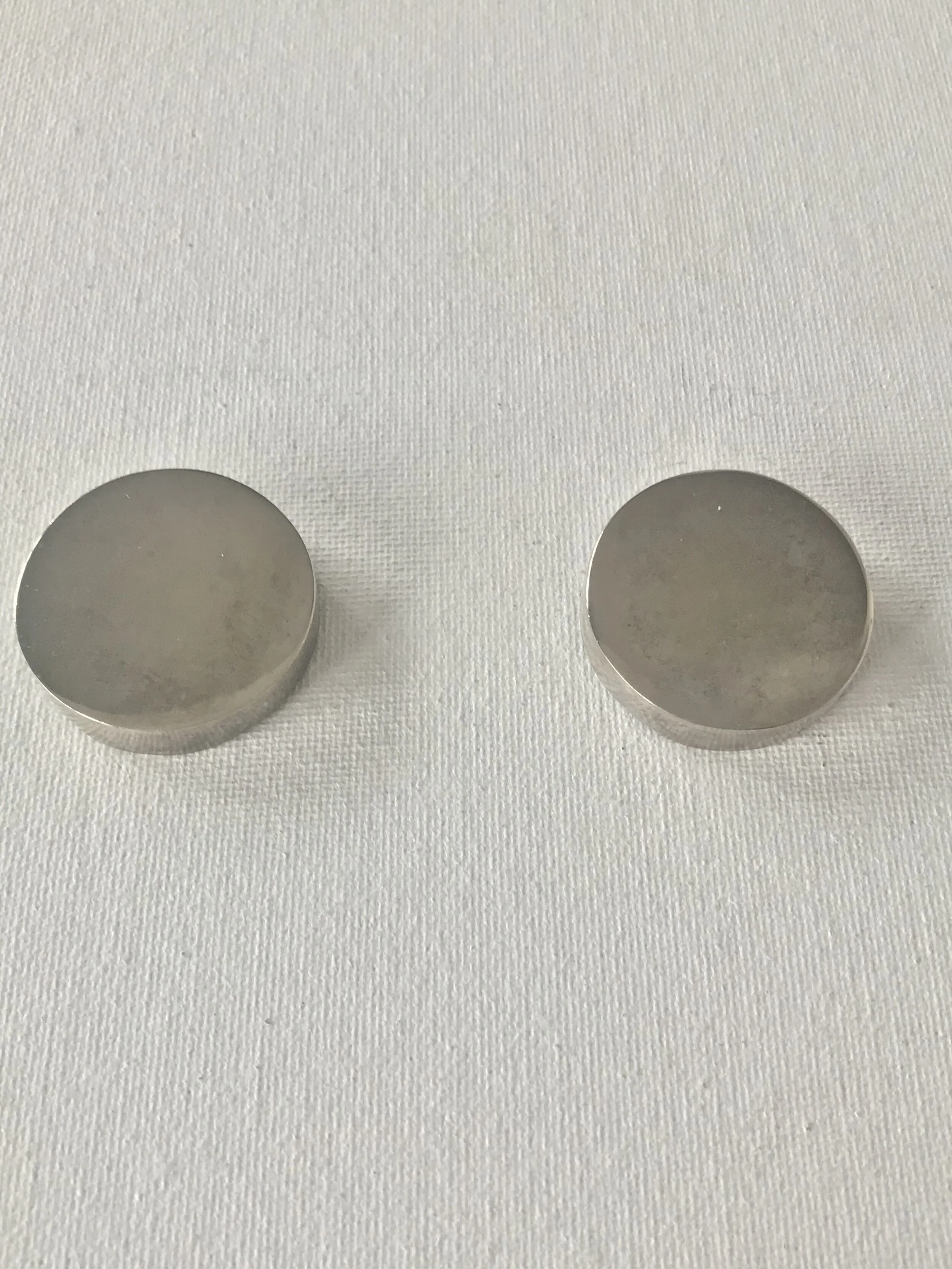 1970's Silver Disc Earrings