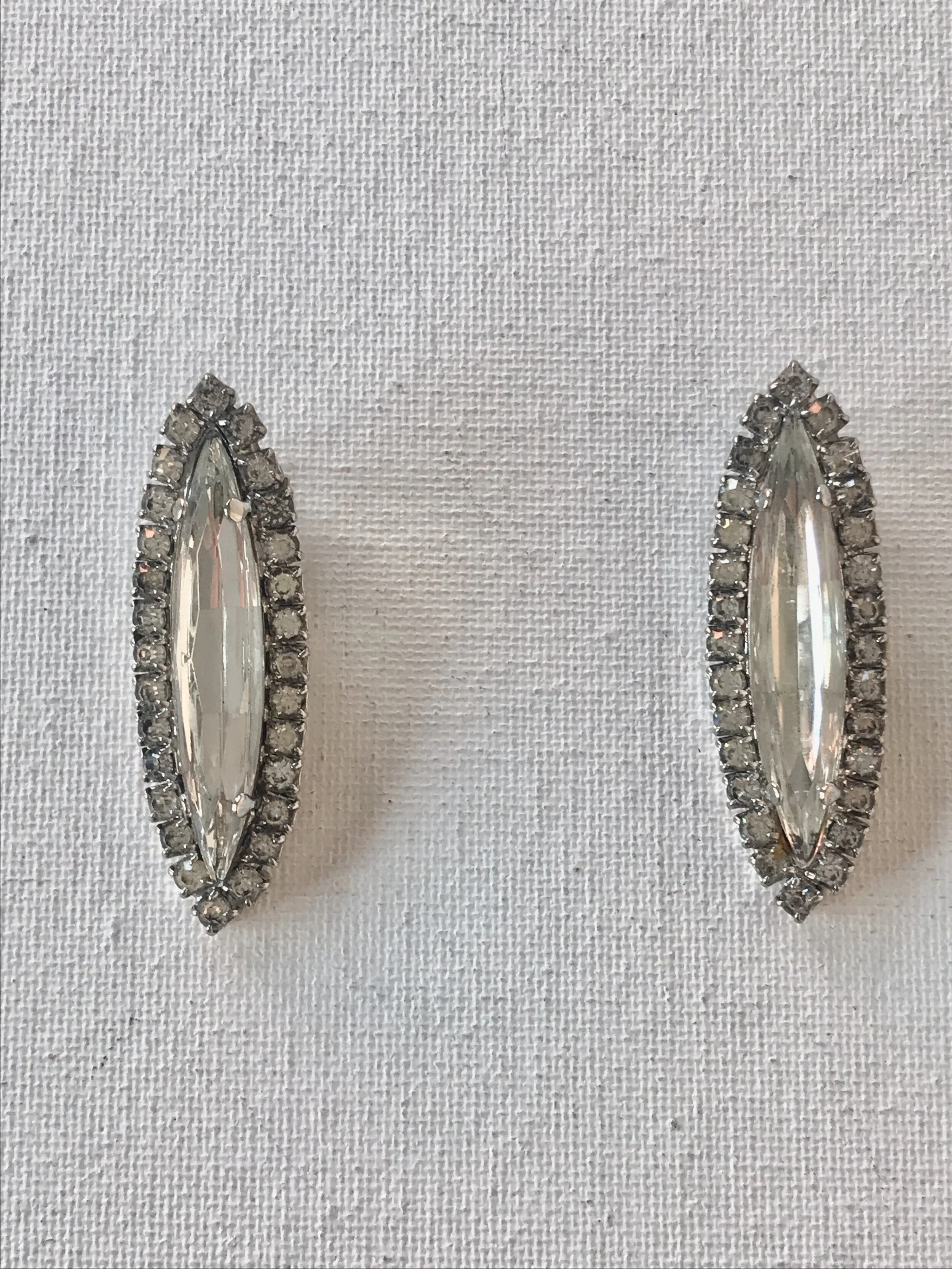 1960's "Hattie Carnegie" Rhinestone Earrings