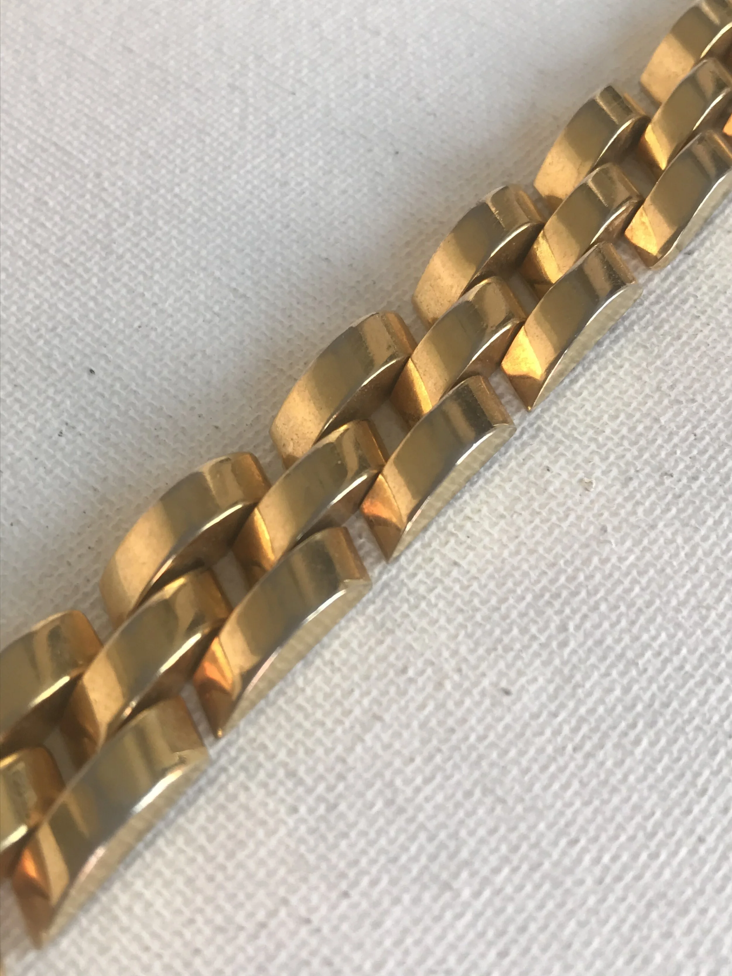 1980's Brass Watch Link Bracelet