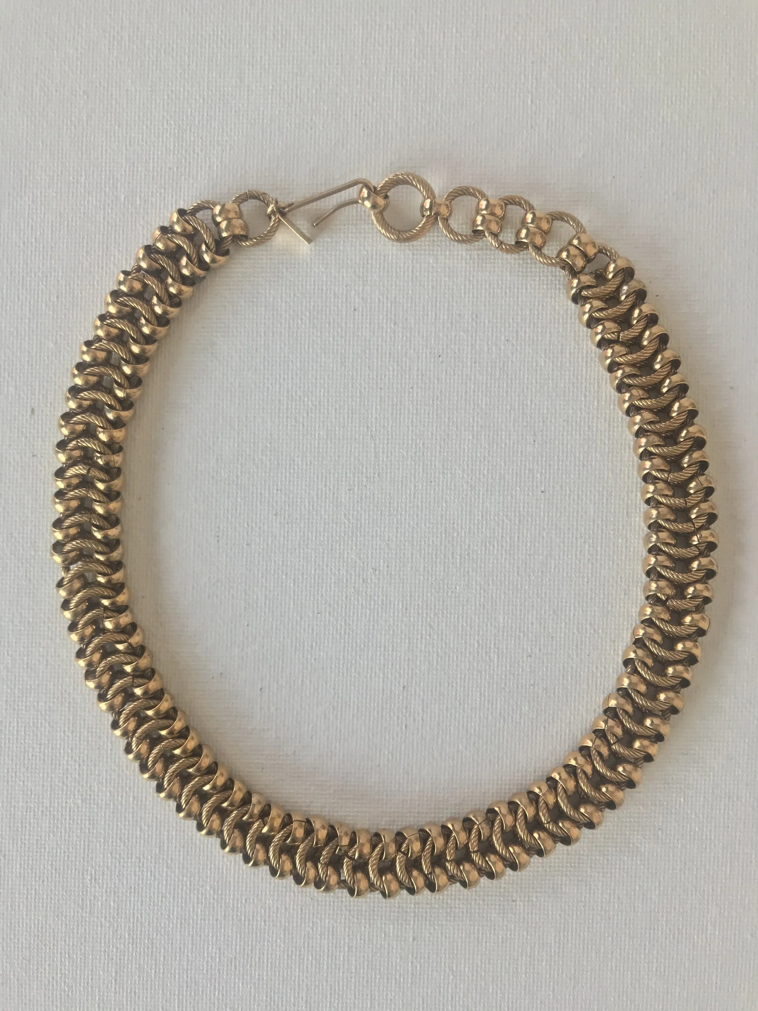 1970’s Gold Fishtail Braid Choker