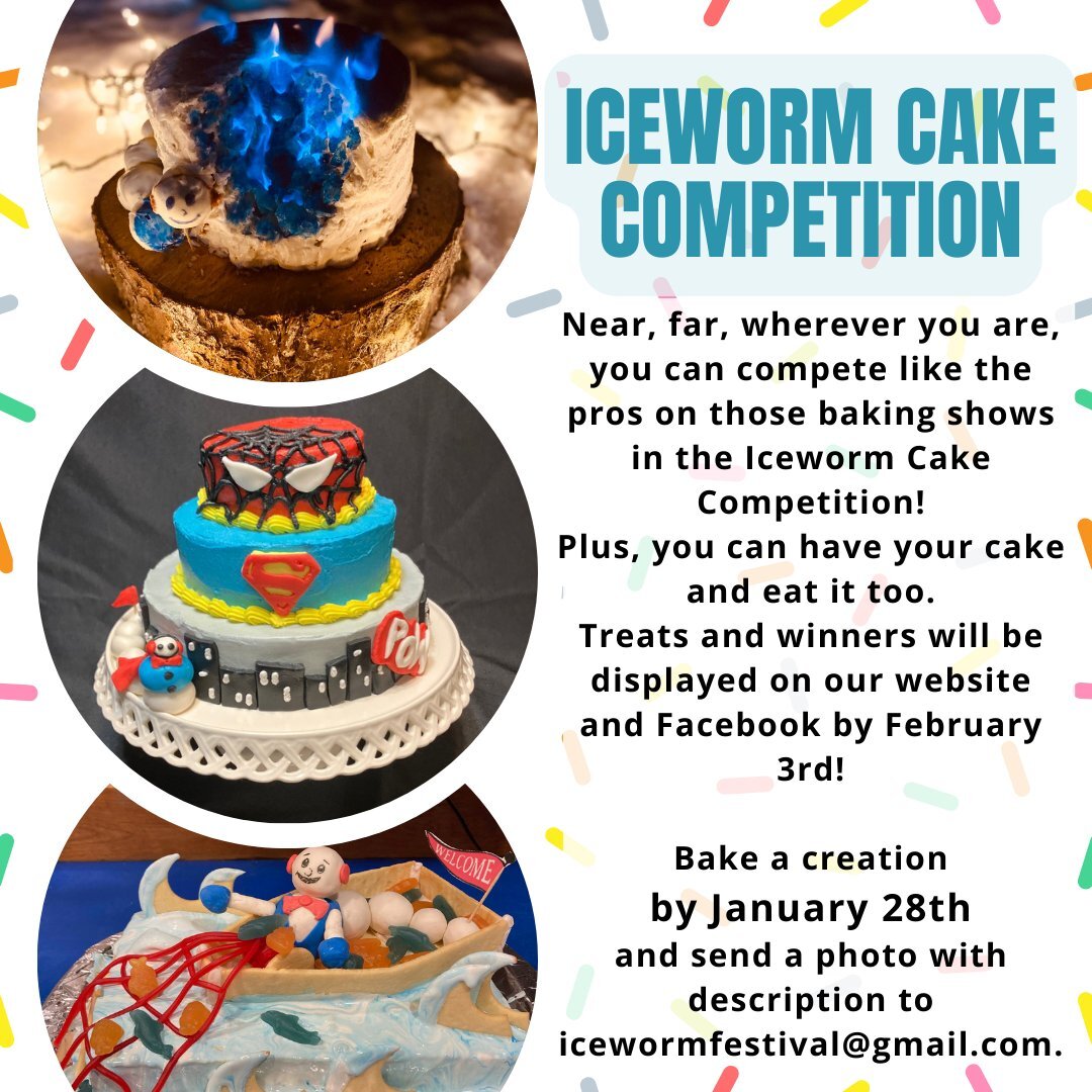 You've got until tomorrow night to submit your cake competition creation! We've had some yummy and creative treats made so far, and we cant wait to share them this week! 
Email us yours at icewormfestival.com
#icewormcakecompetition #preicestoric #ba