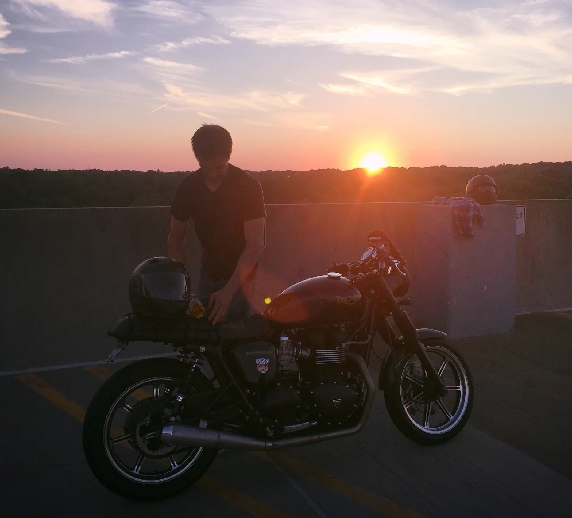 Urbann Arbor_Parking Lot Sunset motorcycle.jpg
