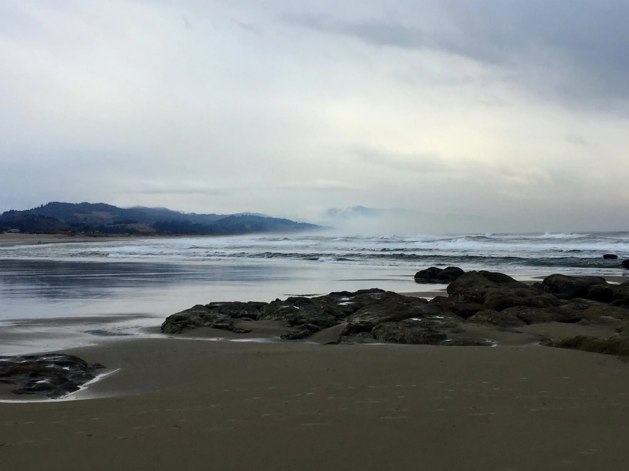The rain stopped just as we got to Cape Kiwanda. 