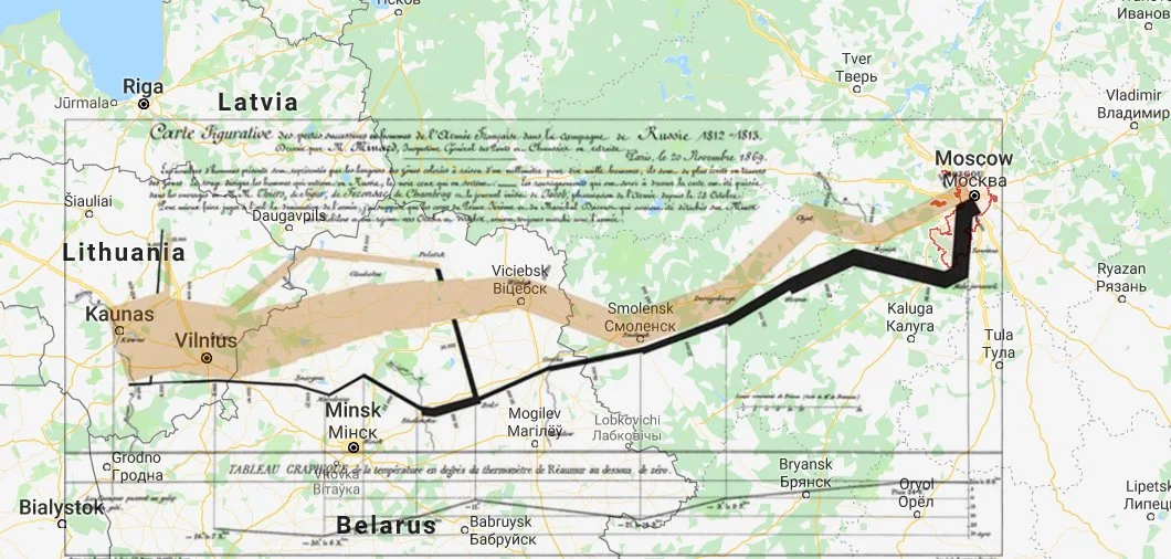 Overlaying Minard's March to Moscow on Google Maps