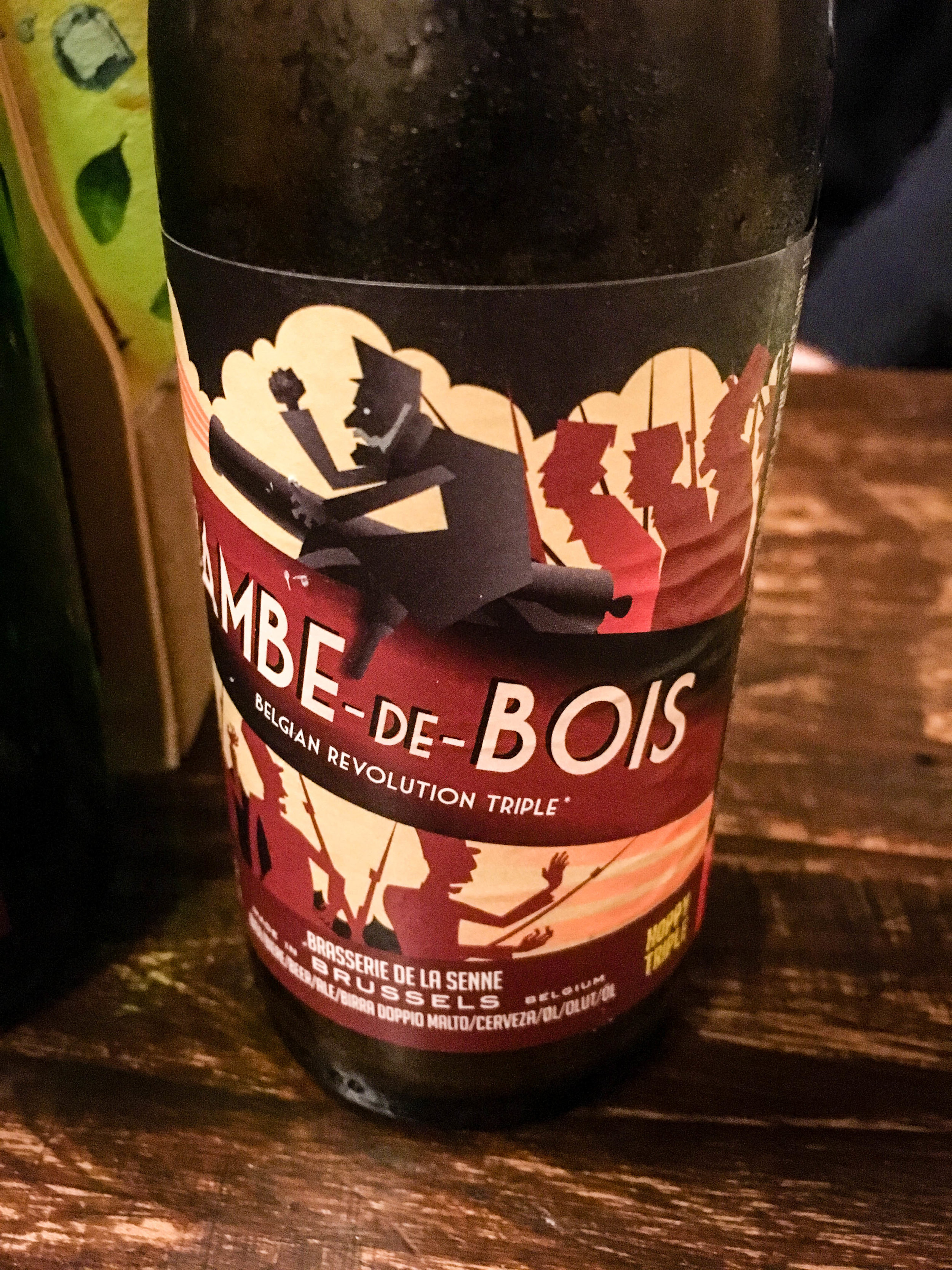 Jambe-de-bois, a Belgian beer tasted during our Brussels Beer and Chocolate Tour given by Brussels Journey