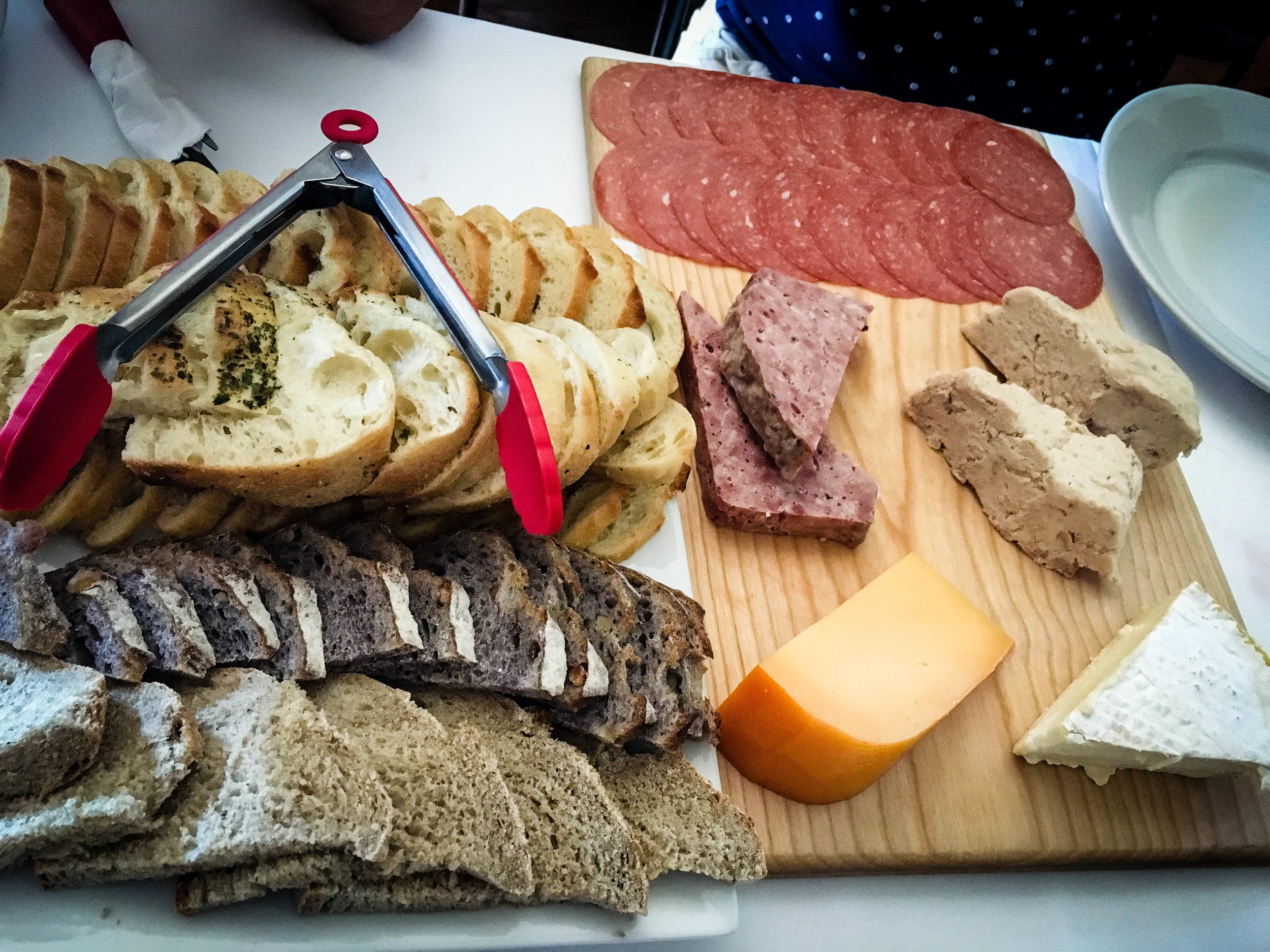 Cheese and charcuterie lunch provided by Kava Tours