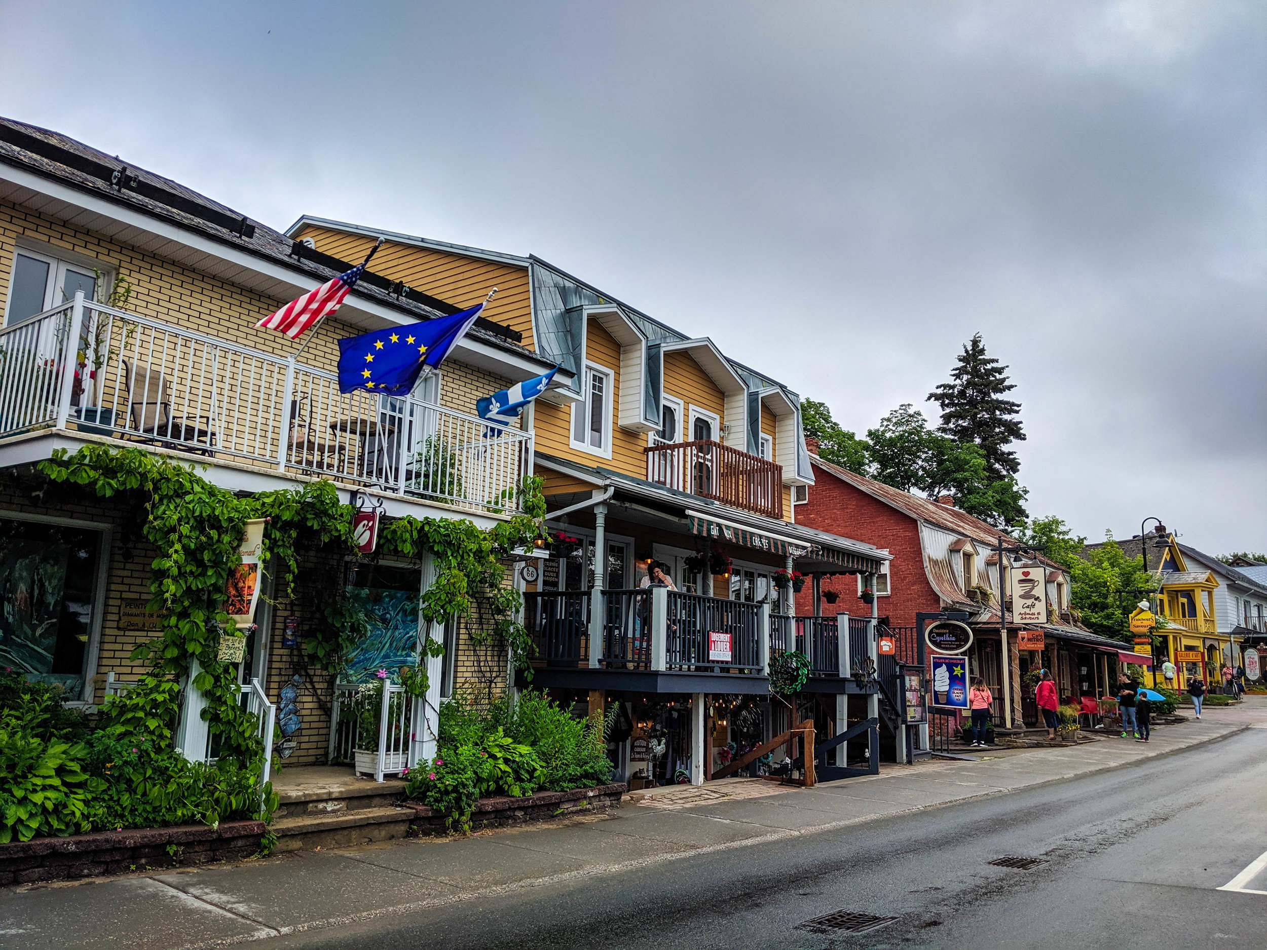 The colourful French Canadian village of Baie Saint Paul