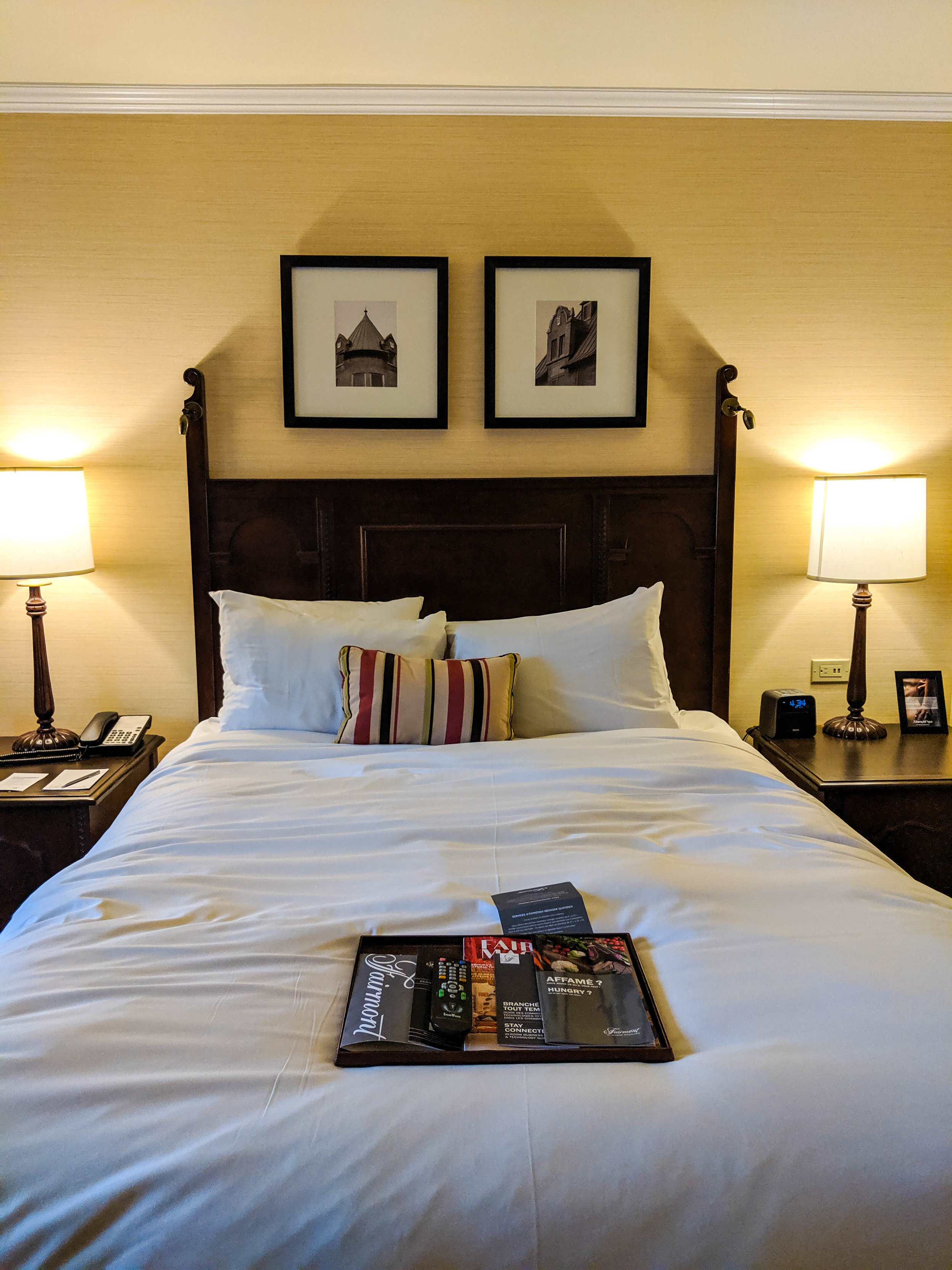 Hotel room at the Fairmount Hotel, Le Manoir Richelieu