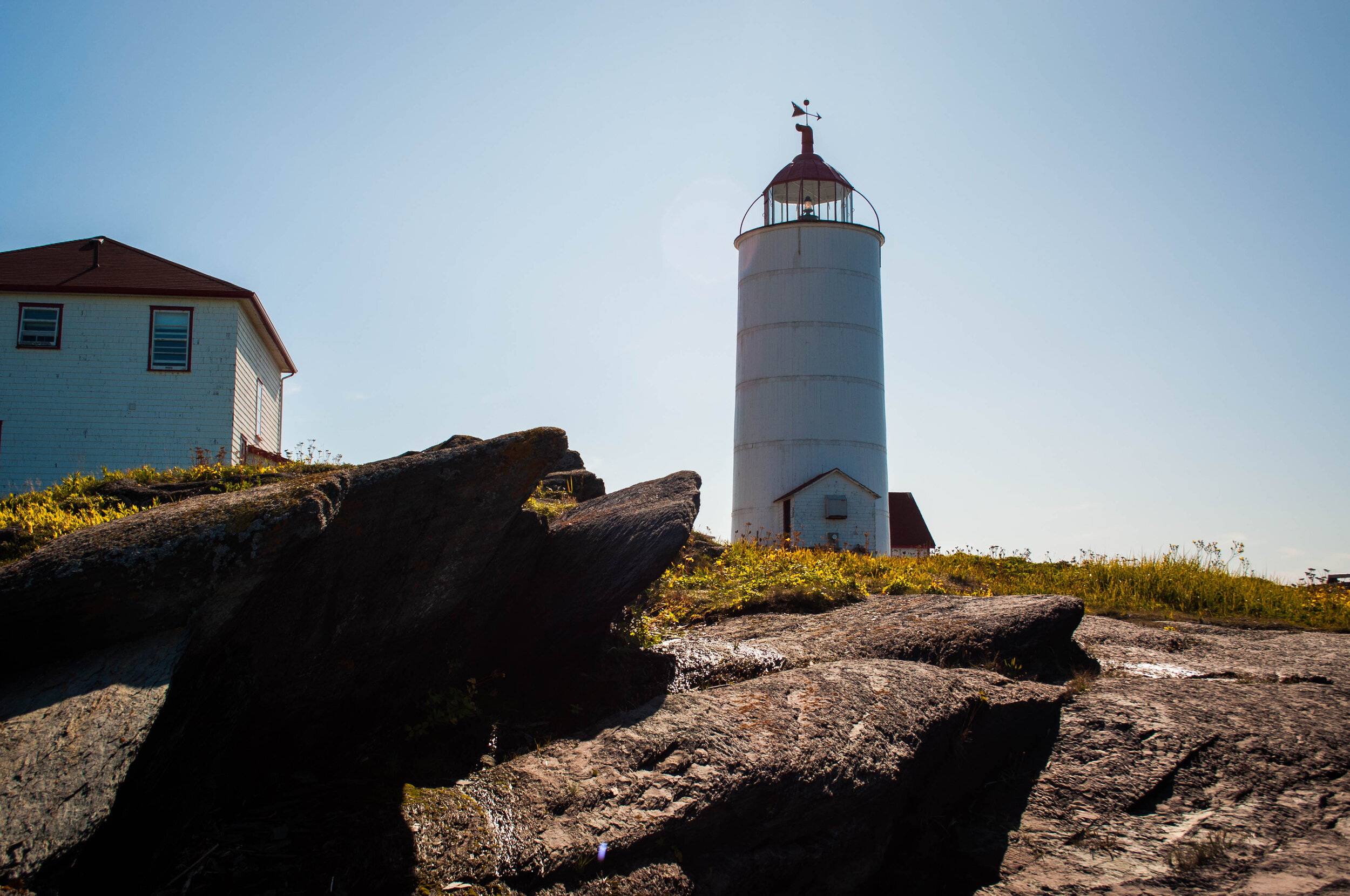 Ile Verte lighthouse. Road trip in Gaspésie