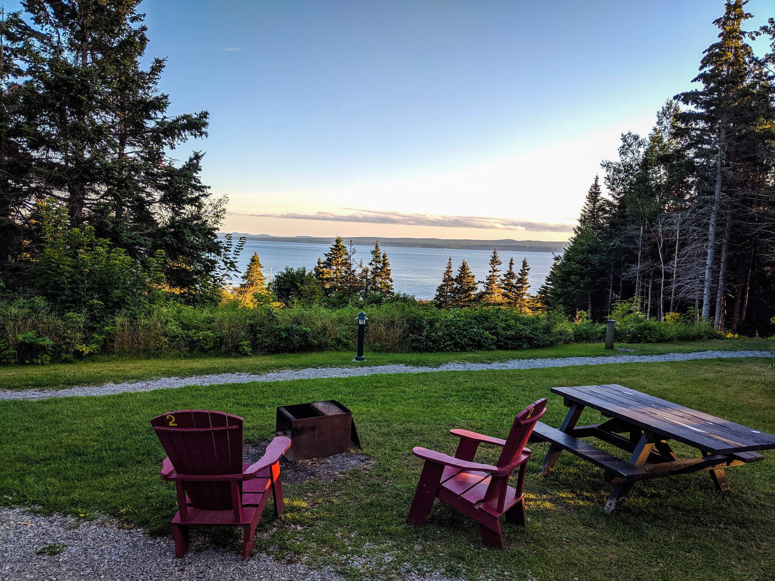 Views from oTENTik tents at Forillon park