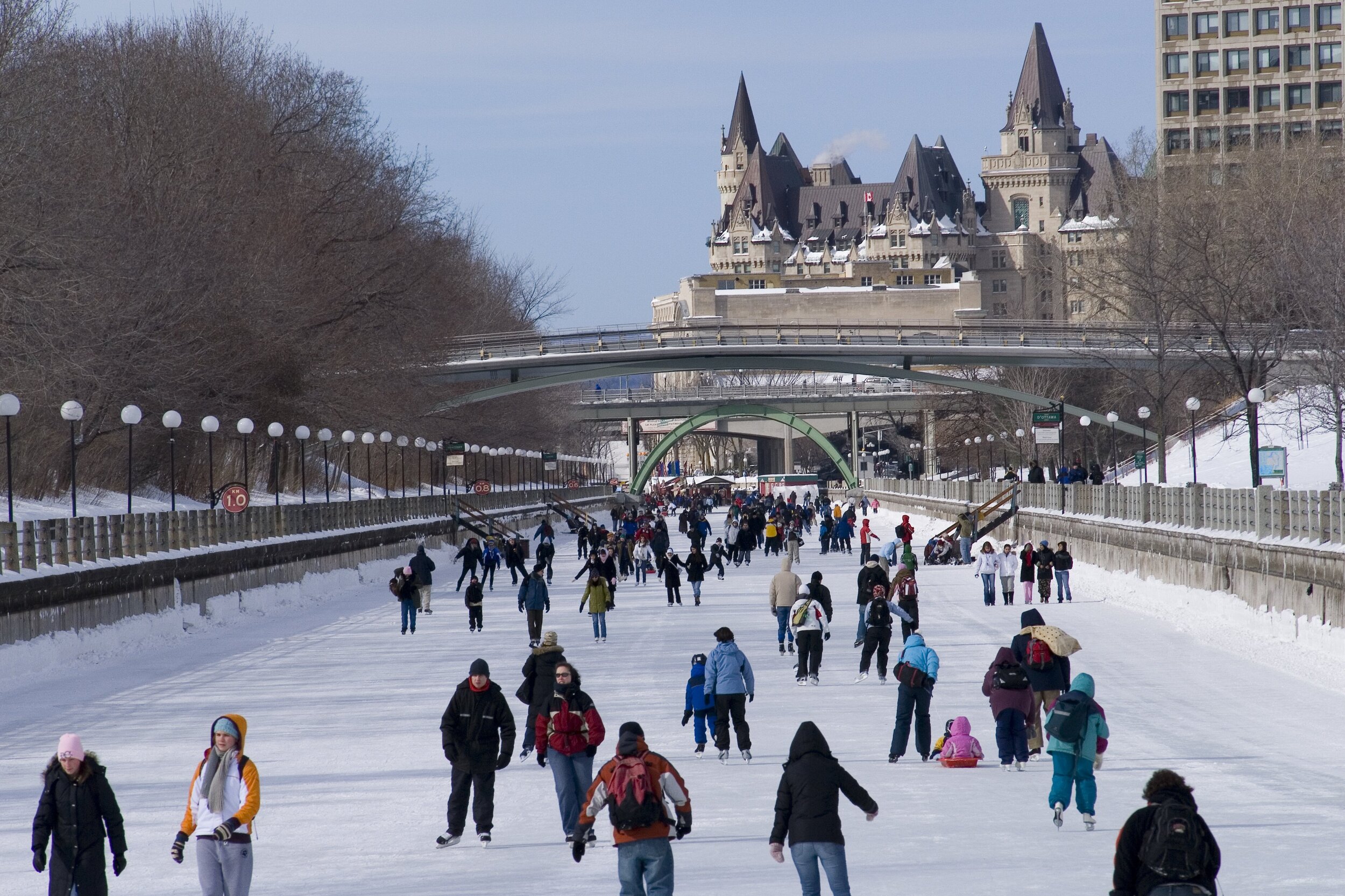 Ice Skating at the Rideau Canal in Ottawa