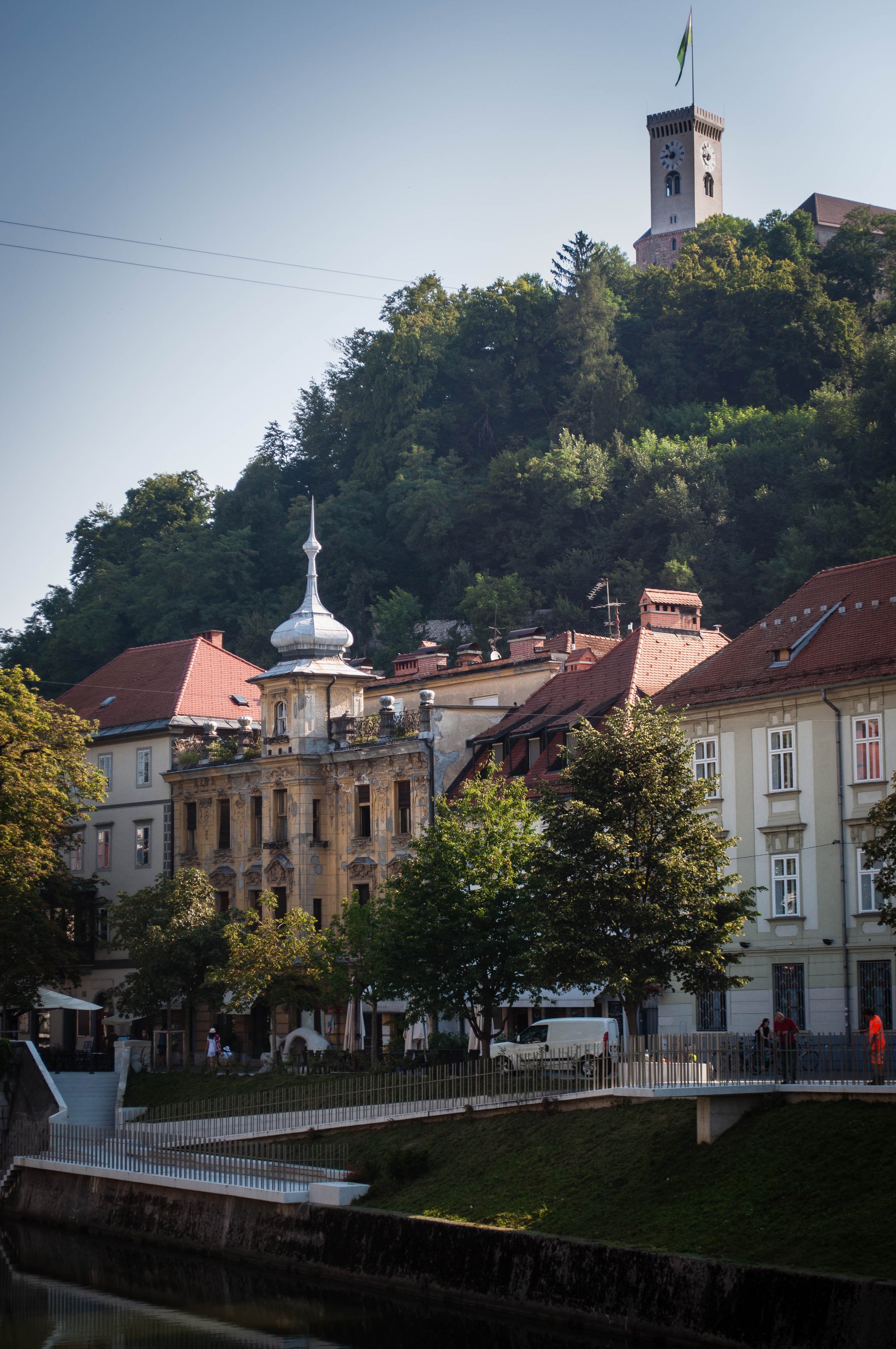 Walk along the River Ljubljanica Canal (Cankarjevo Nabrezje) as part of your Ljubjlana itinerary