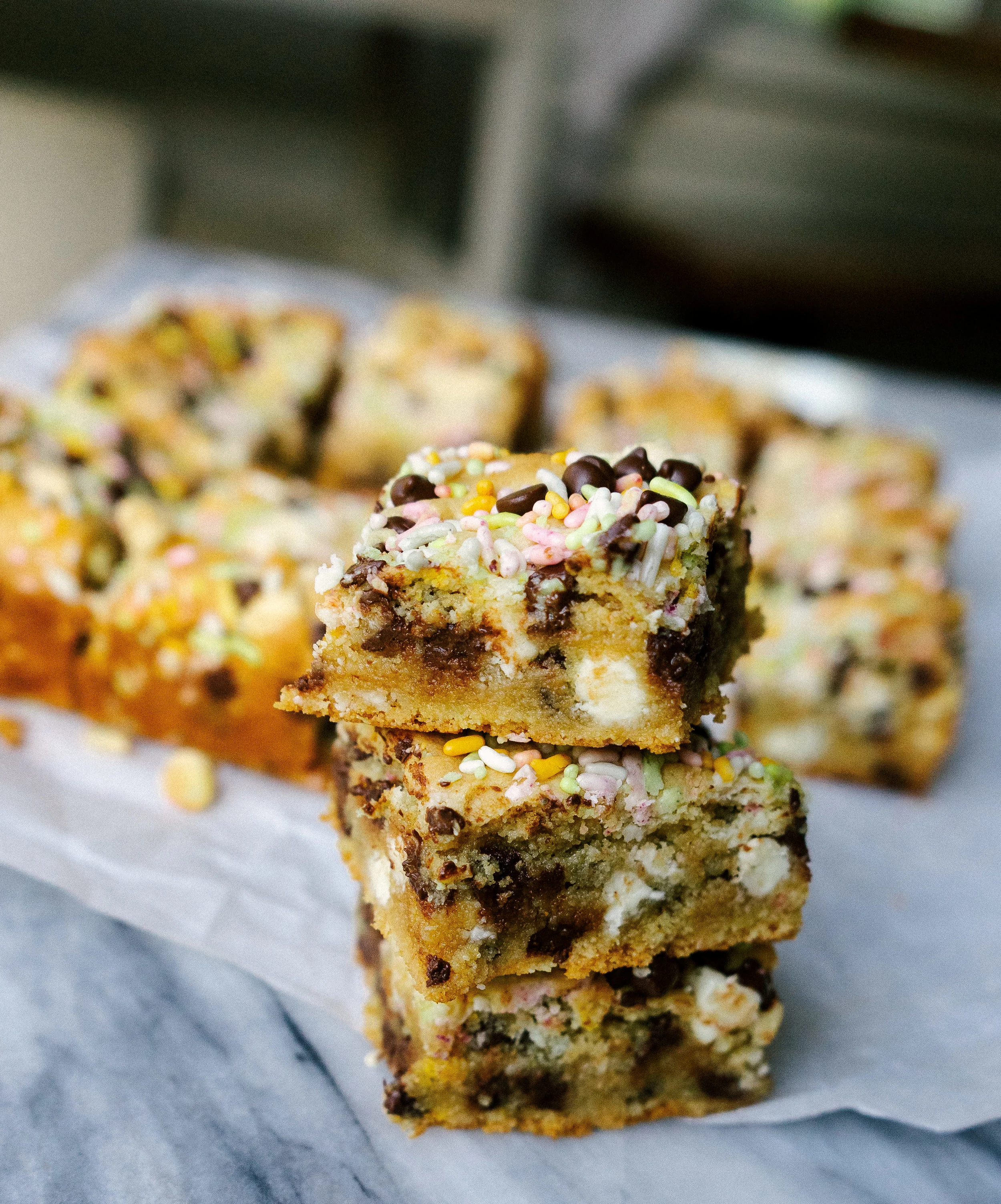 Loaded Birthday Cake Cookie Bars — Mad About Food