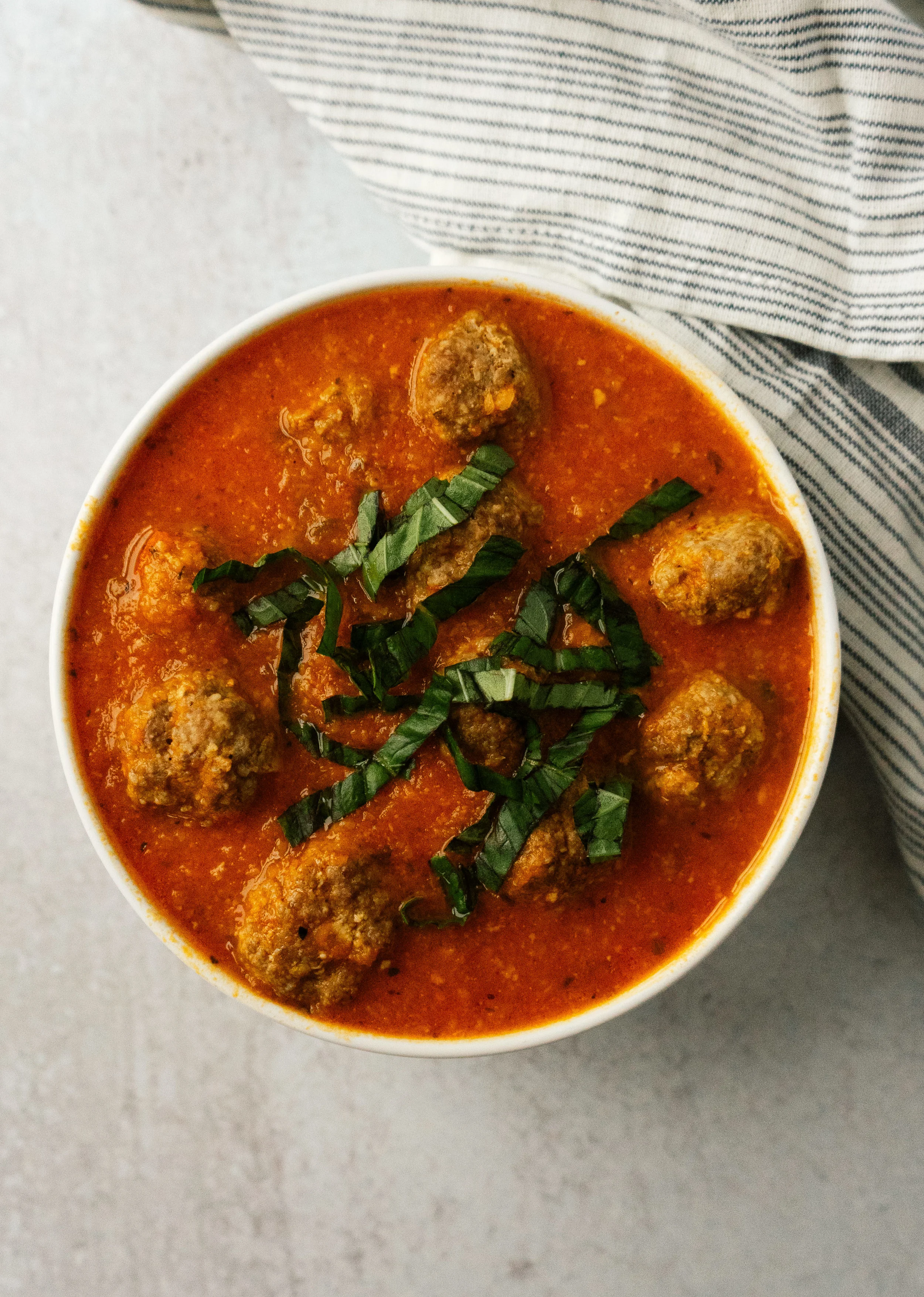 Tomato Basil Meatball Soup Mad About Food