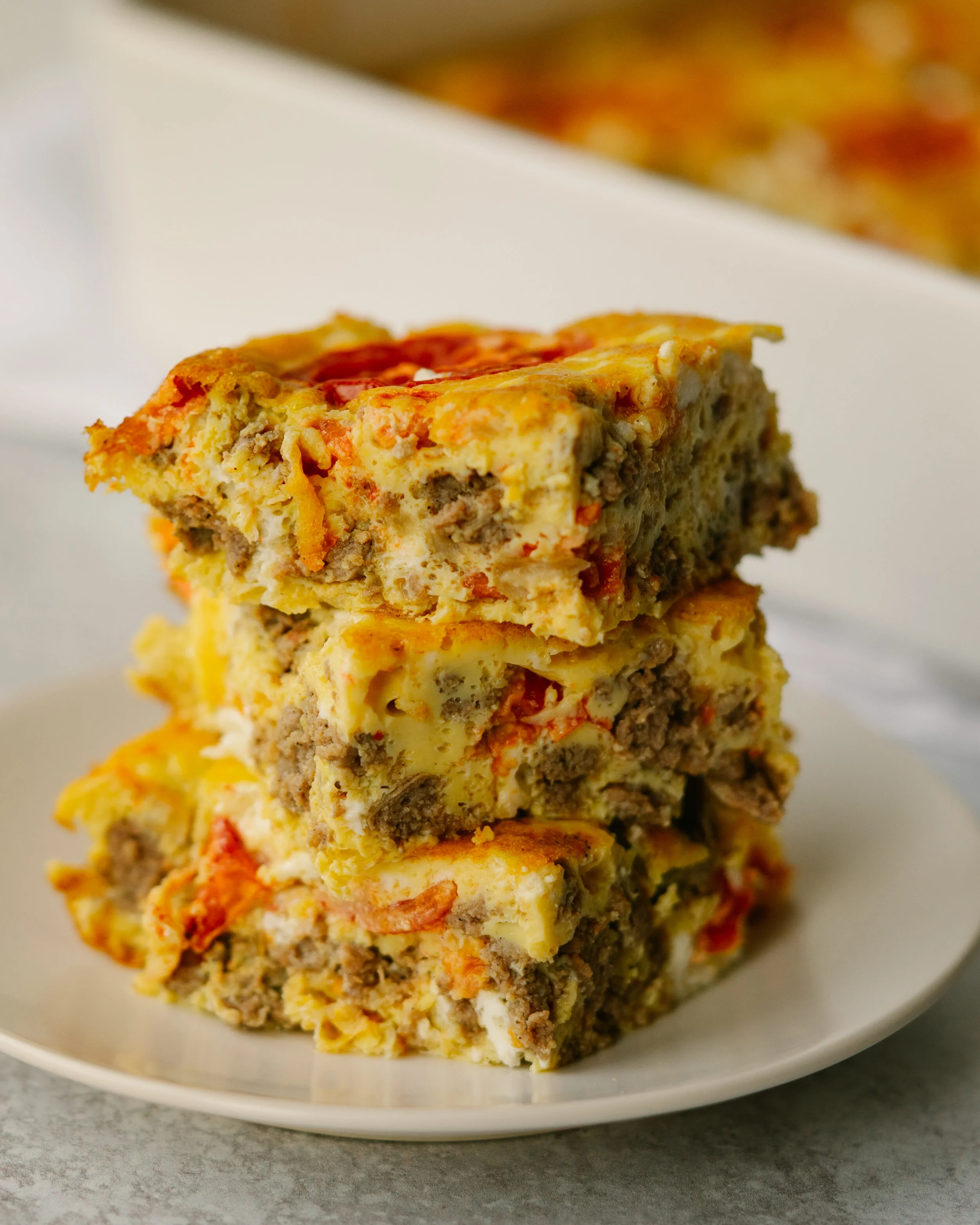 Turkey Sausage, Tomato and Goat Cheese Breakfast Casserole — Mad About Food