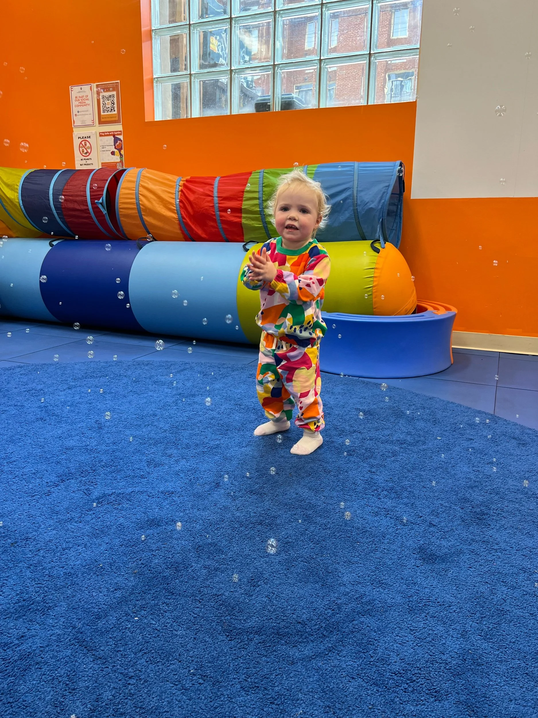 We celebrated with friends at Gymboree